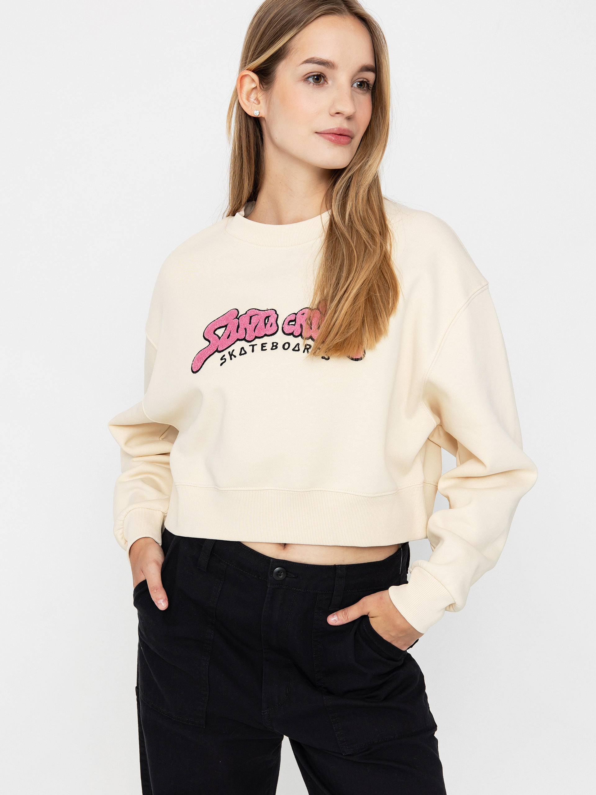 Santa Cruz Winkowski 8Baller Strip Crew Wmn Pulóver (chalk)