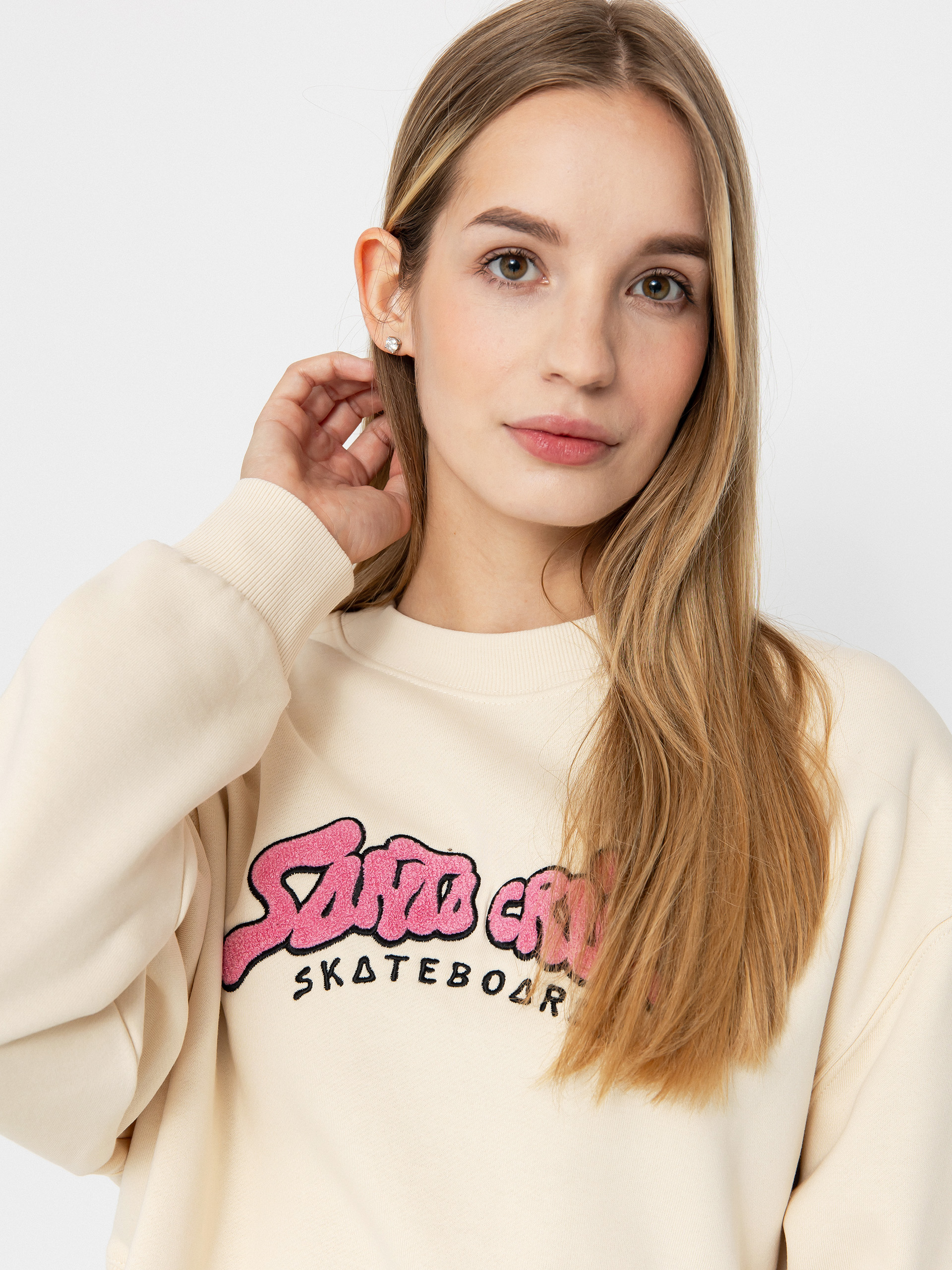 Santa Cruz Winkowski 8Baller Strip Crew Wmn Pulóver (chalk)