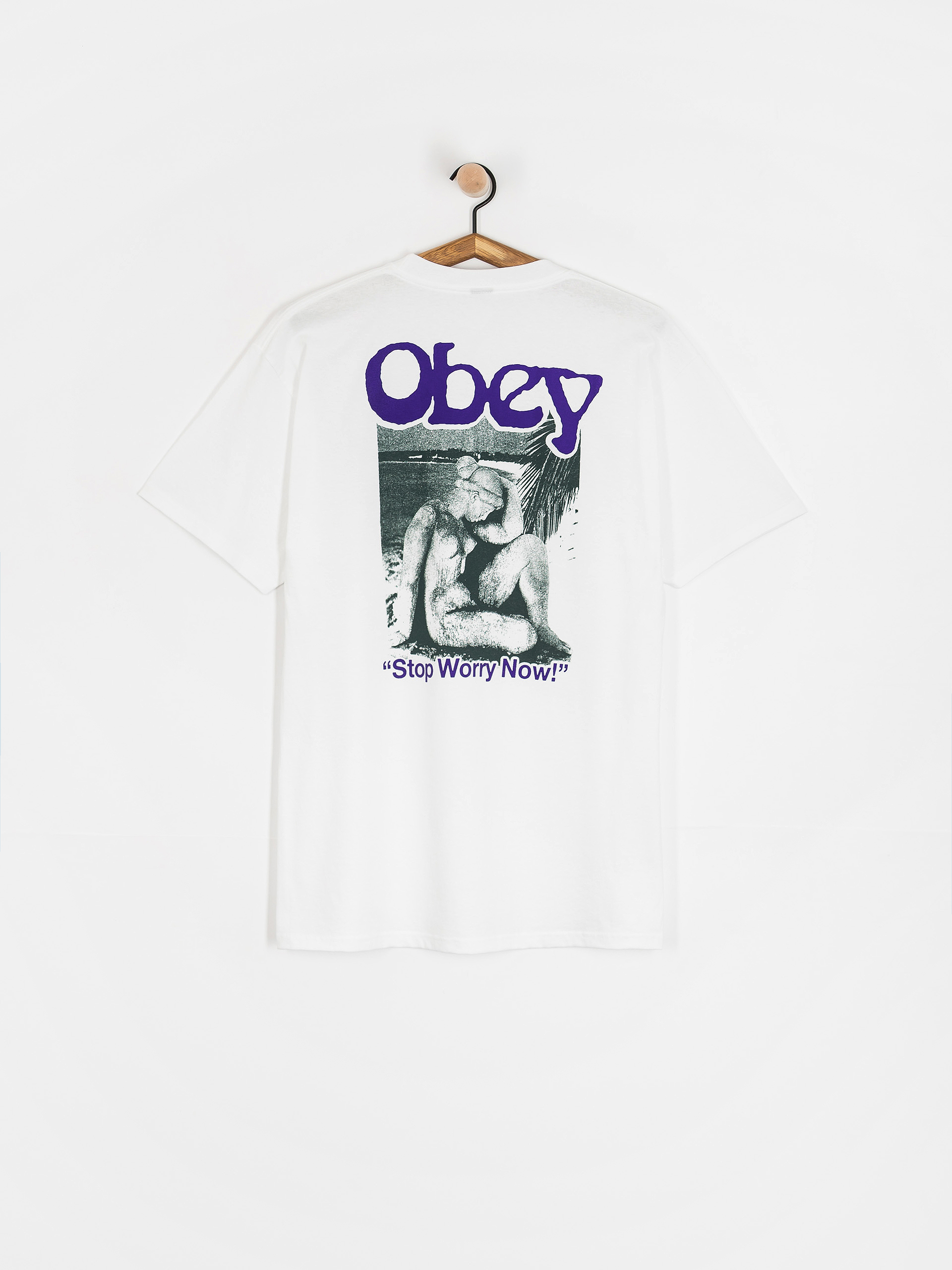 OBEY Stop Worry Now Póló (white)