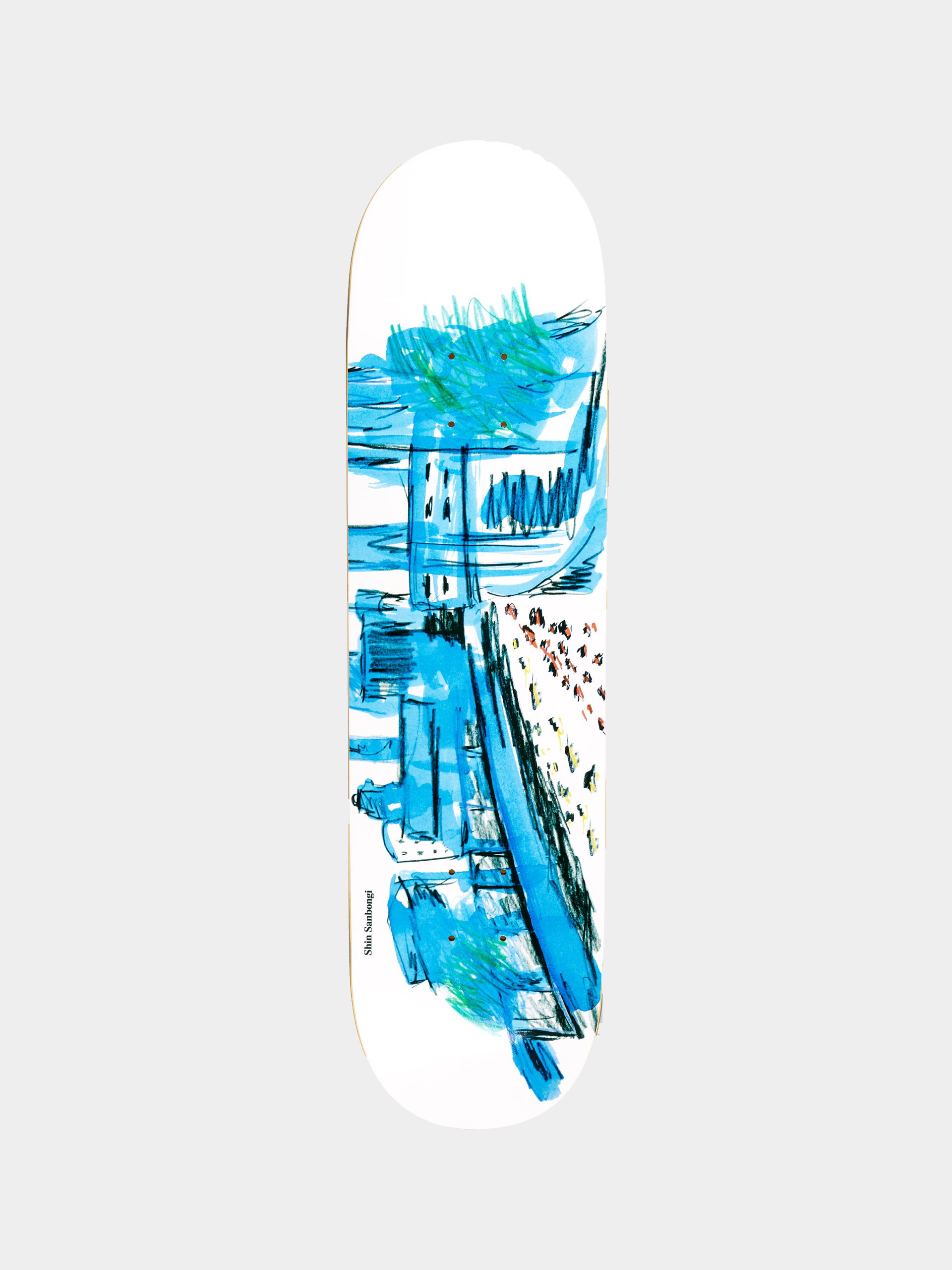Polar Skate Shin Sanbongi Shin City Gördeszka lap (white/blue)