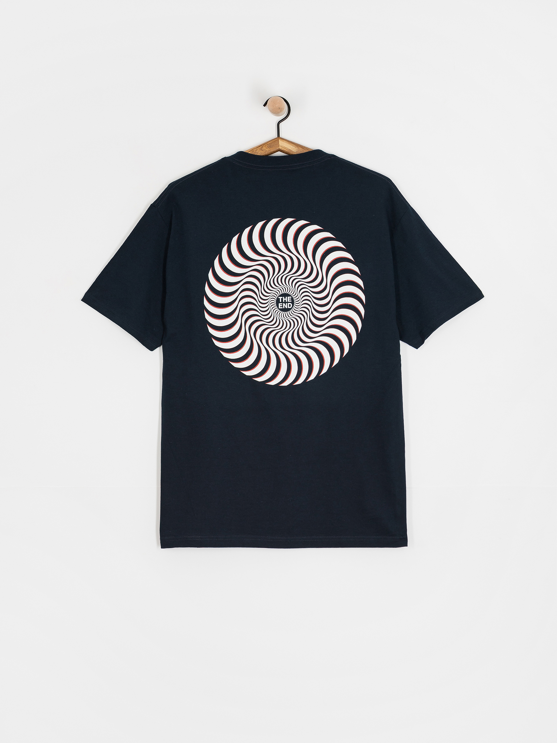 Spitfire Classic Swirl Overlay Póló (true navy w/white&red prints)