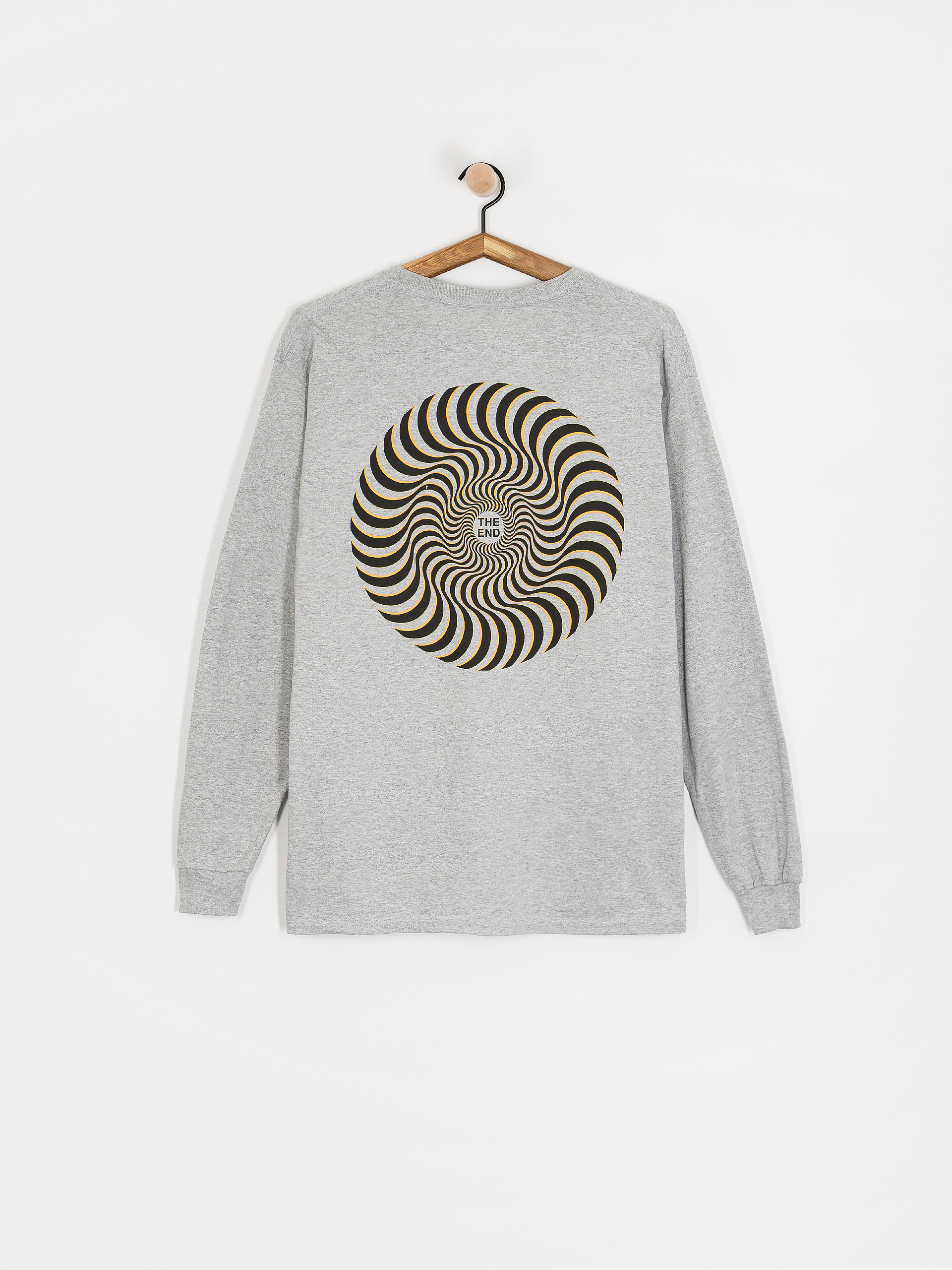 Spitfire Classic Swirl Overlay Hosszú ujjú felső (sport grey w/black&yellow prints)