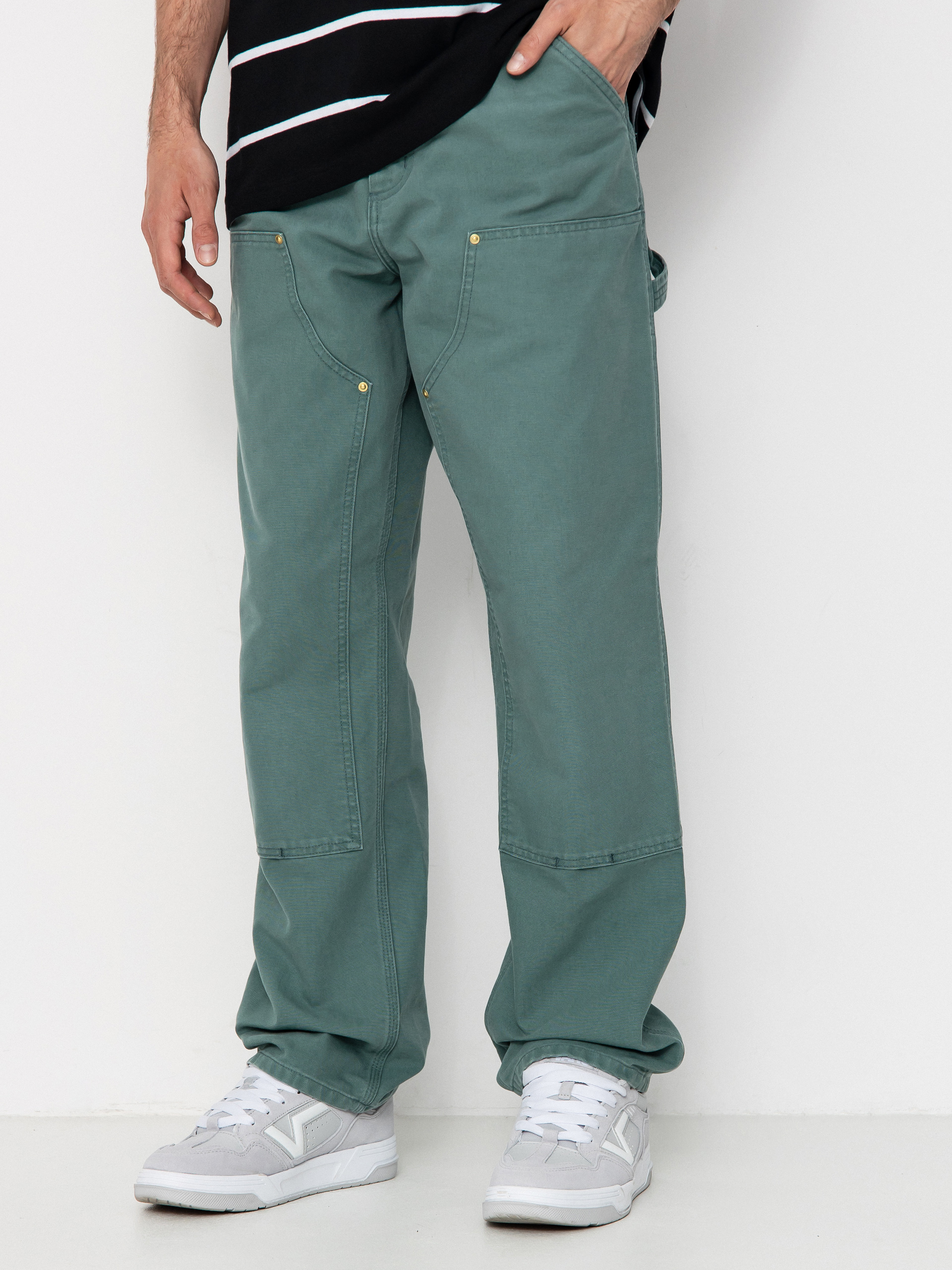 Carhartt WIP Double Knee Kisnadrág (silver pine)