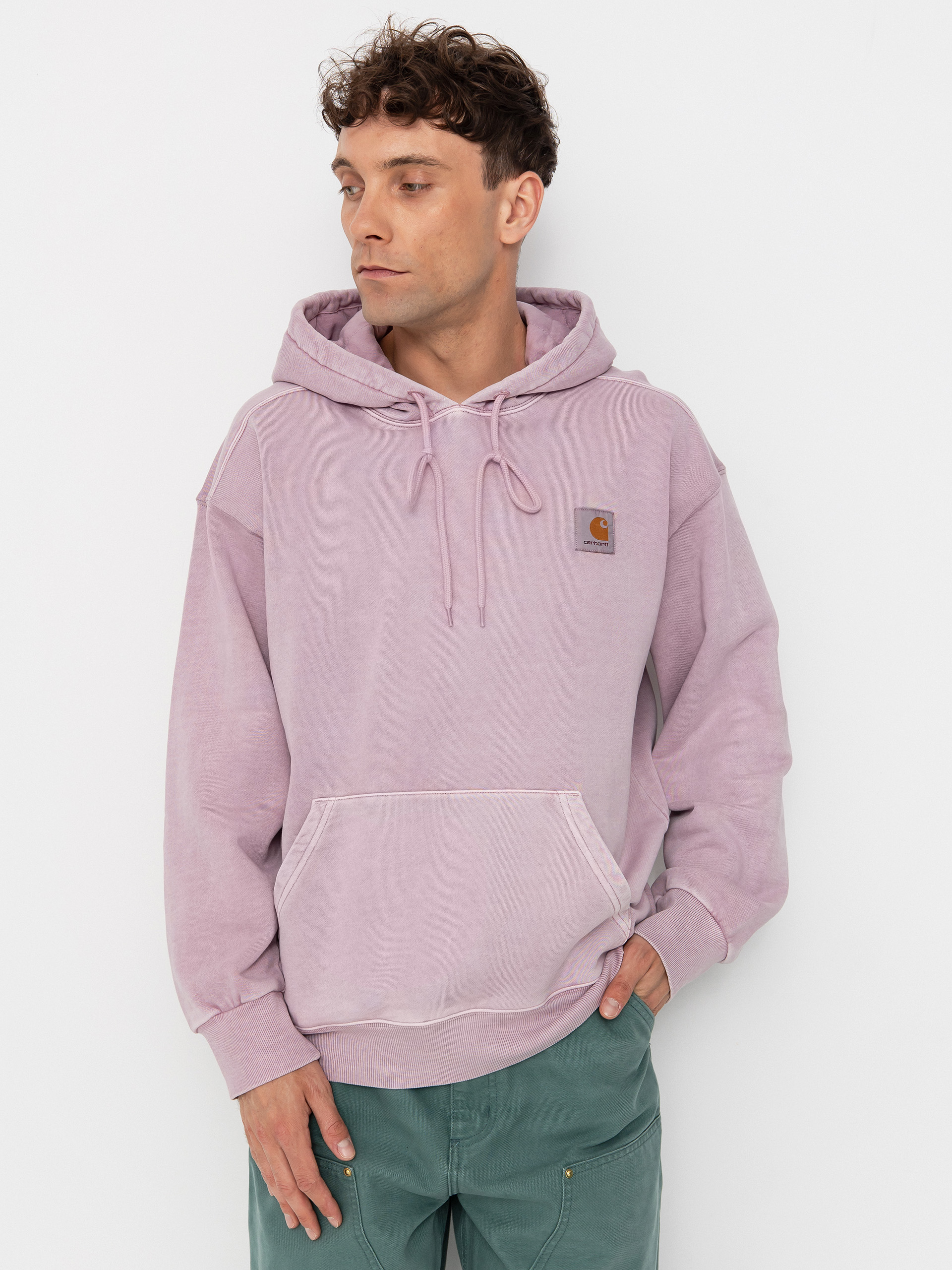 Kapucnis pulóver Carhartt WIP Nelson HD (hortensia)