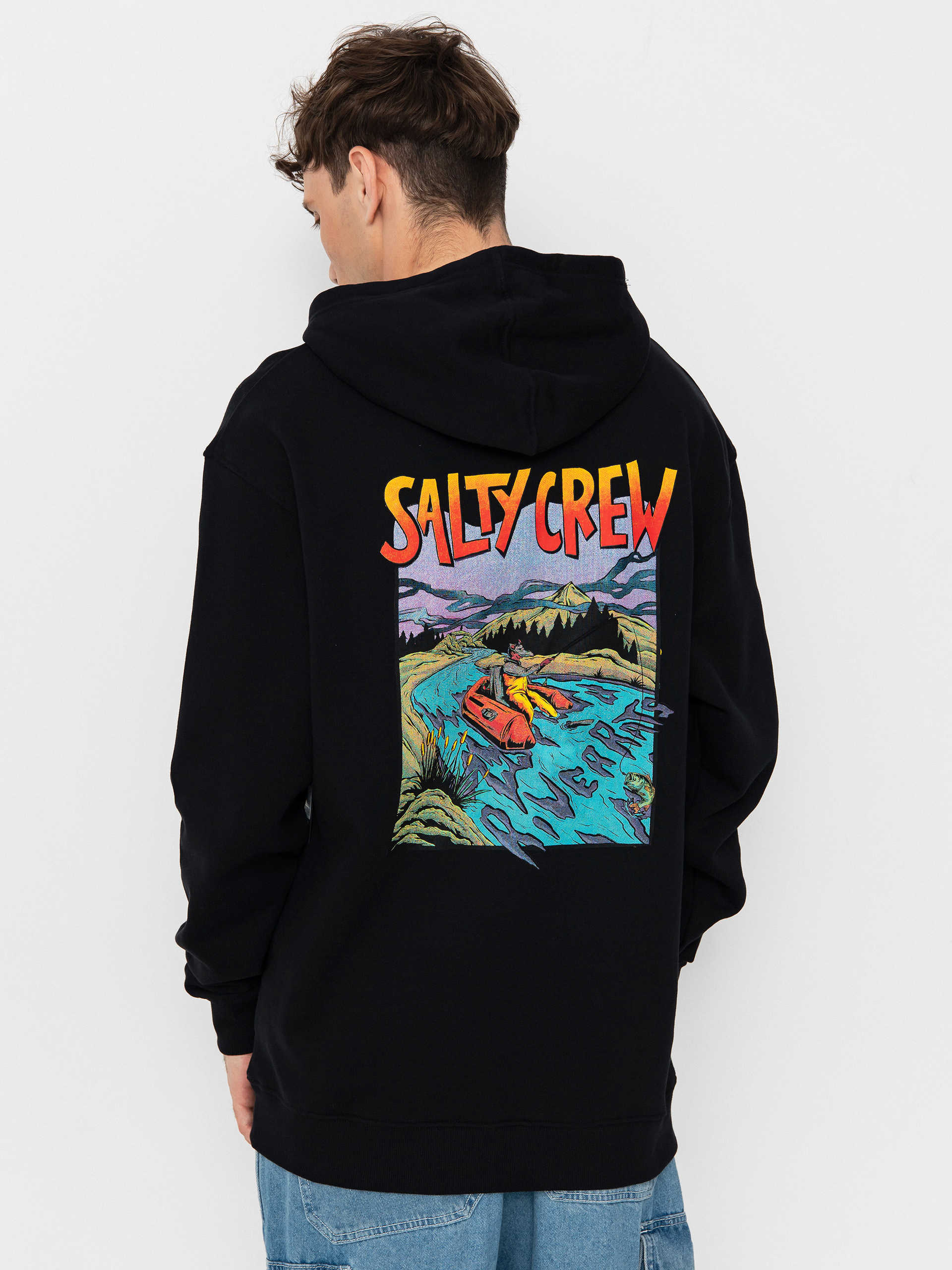 Salty Crew River Rats HD Kapucnis pulóver (black)