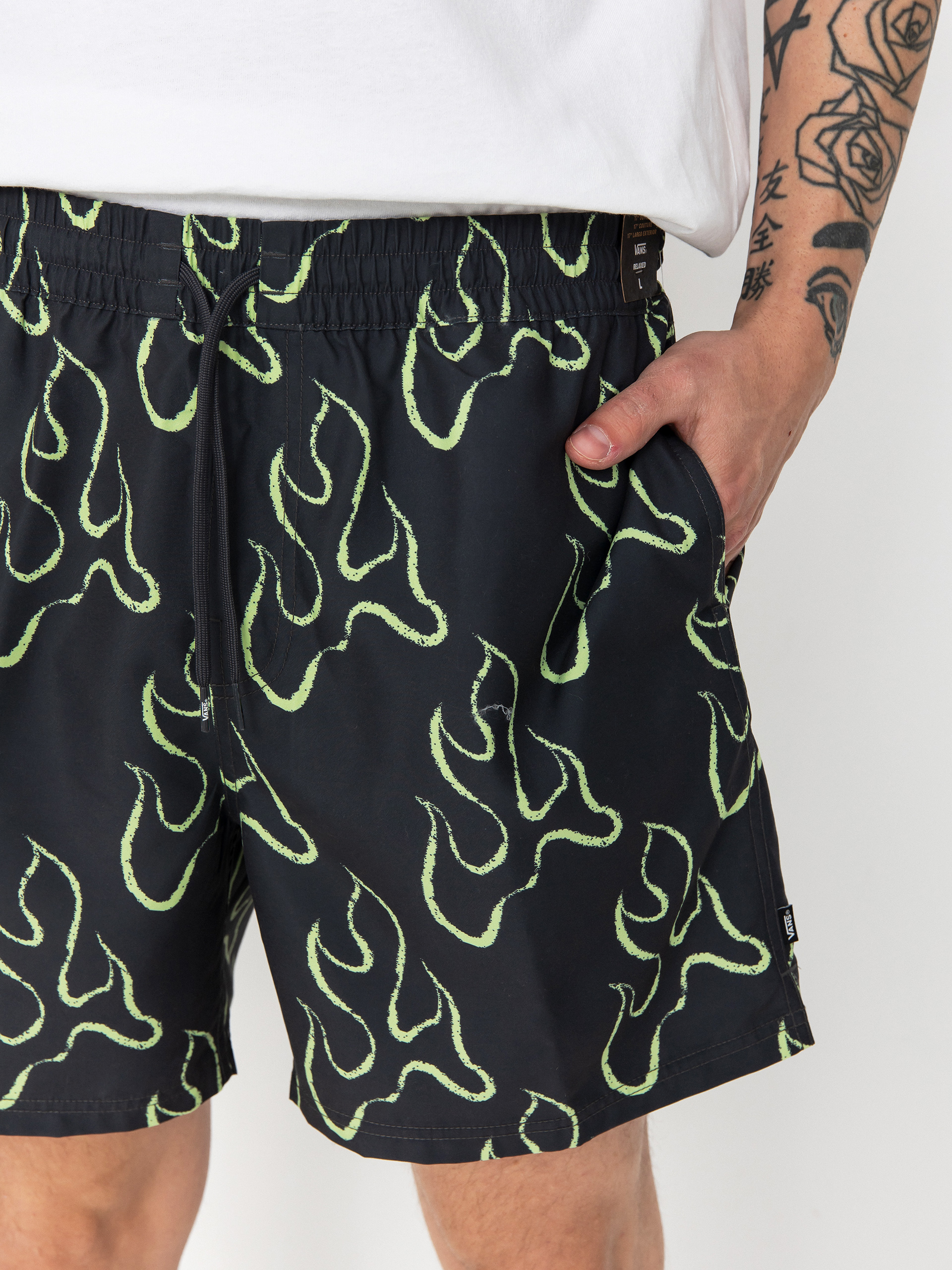 Vans Primary Print Elastic Boardshort (asphalt/shadow lime)