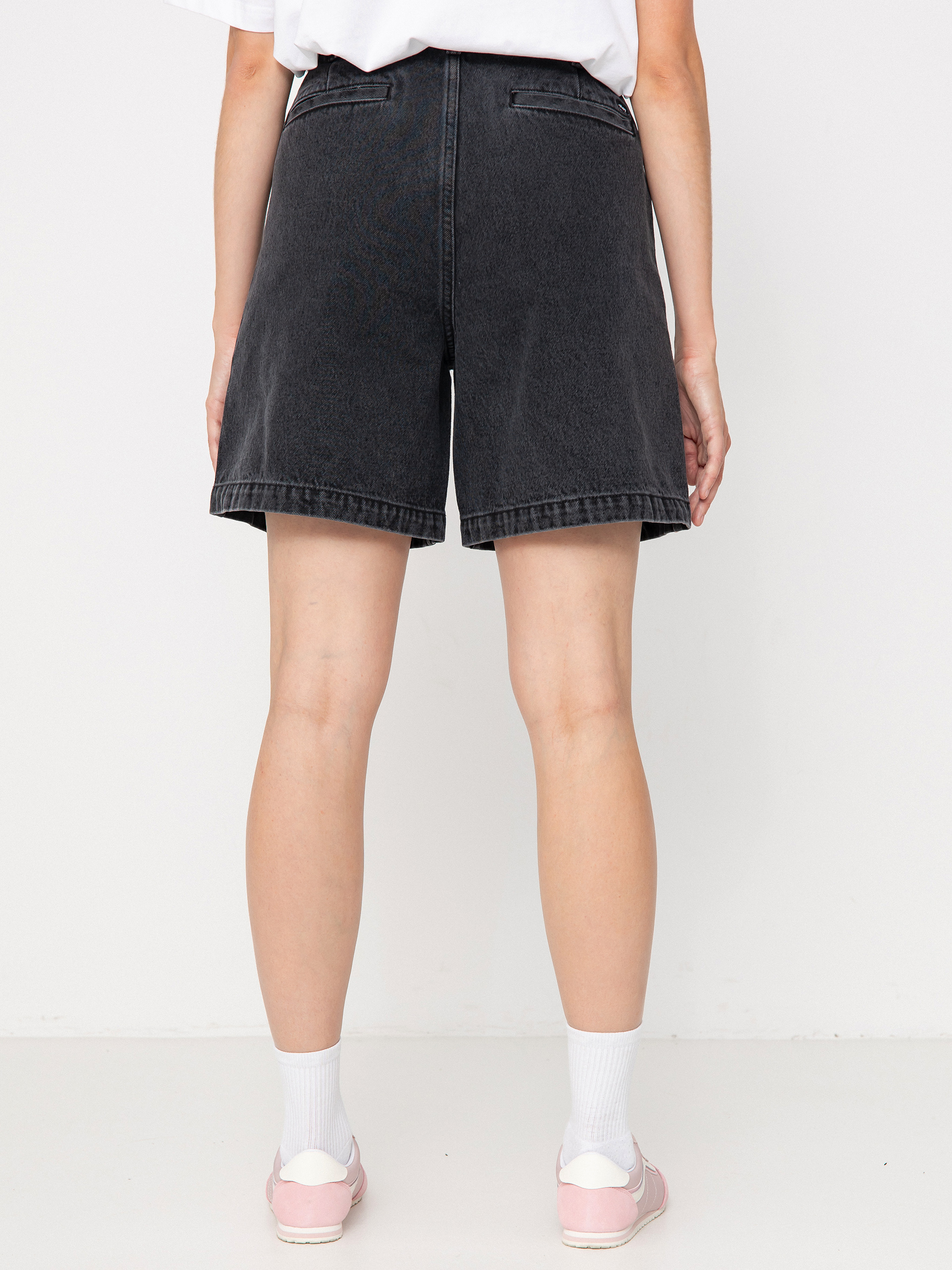 OBEY Eli II Denim Pleated Rövidnadrág Wmn (black ash)