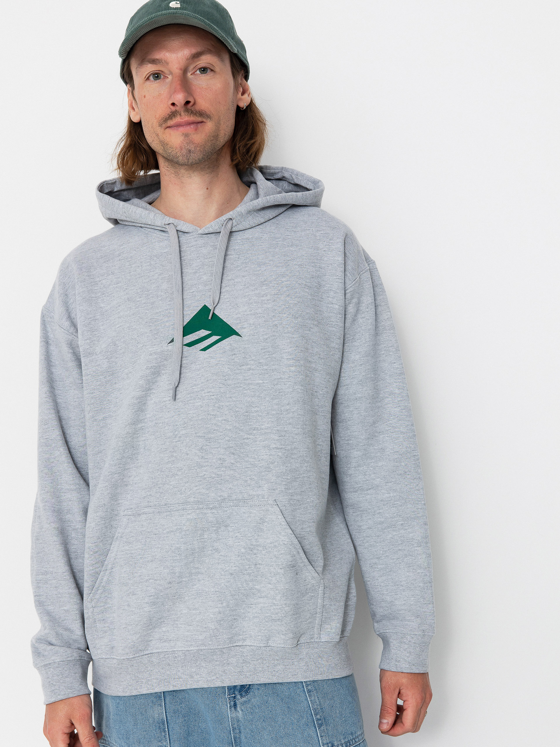 Kapucnis pulóver Emerica Triangle HD (grey/heather)