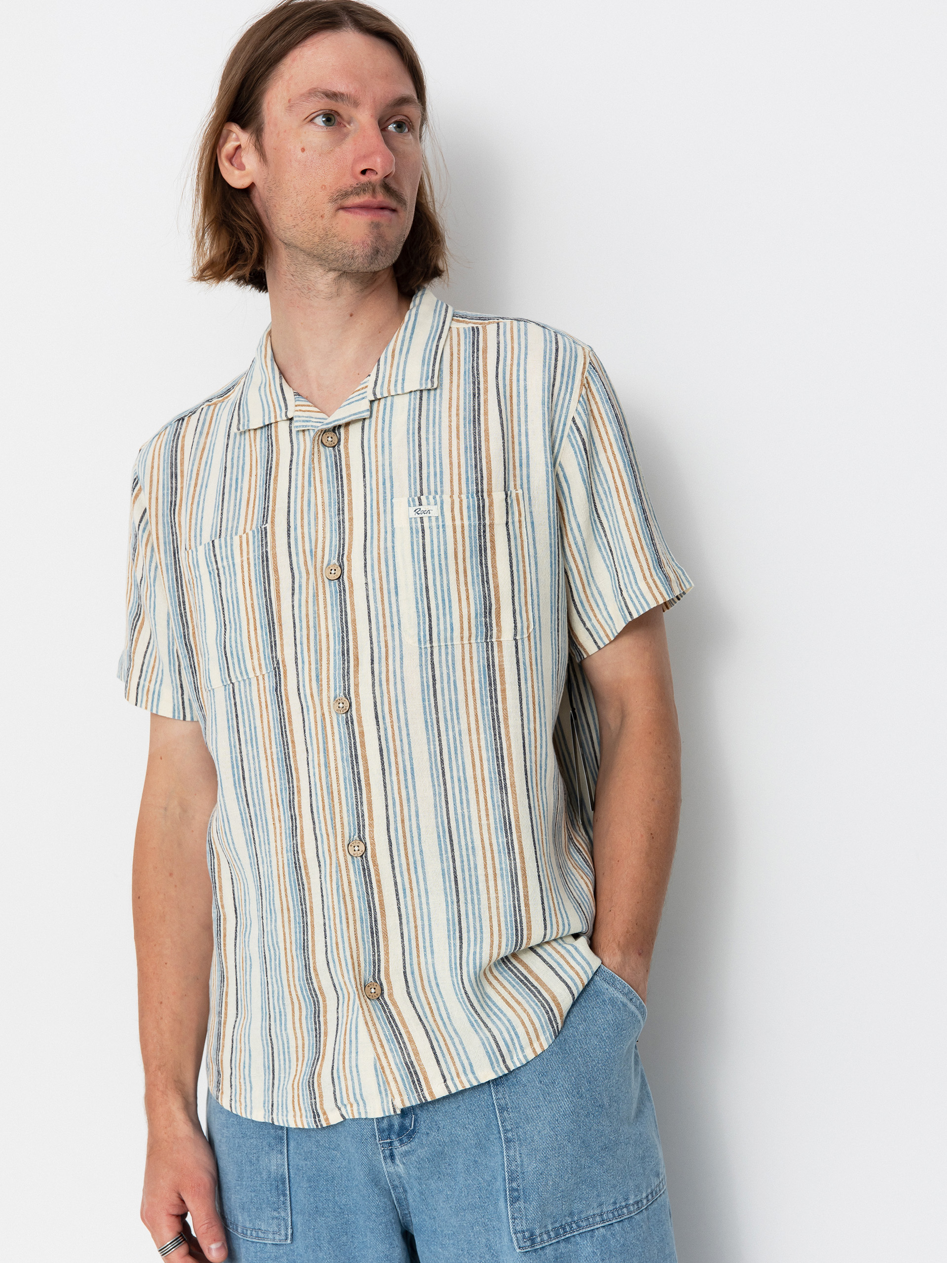 RVCA Exotica Stripe Póló (natural)