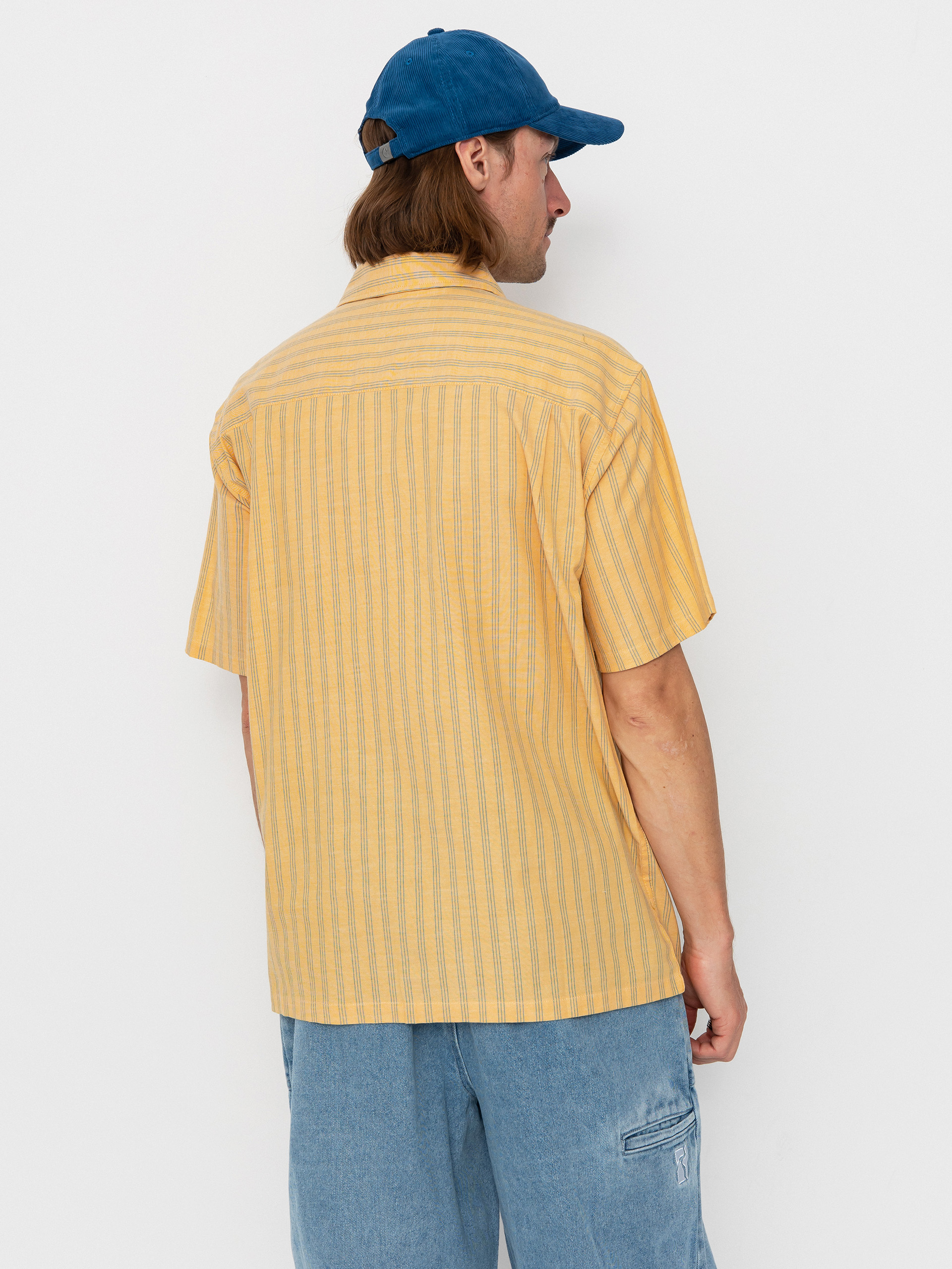 Brixton Cru Oxford Stripe Ing (curry/ivy green stripe)