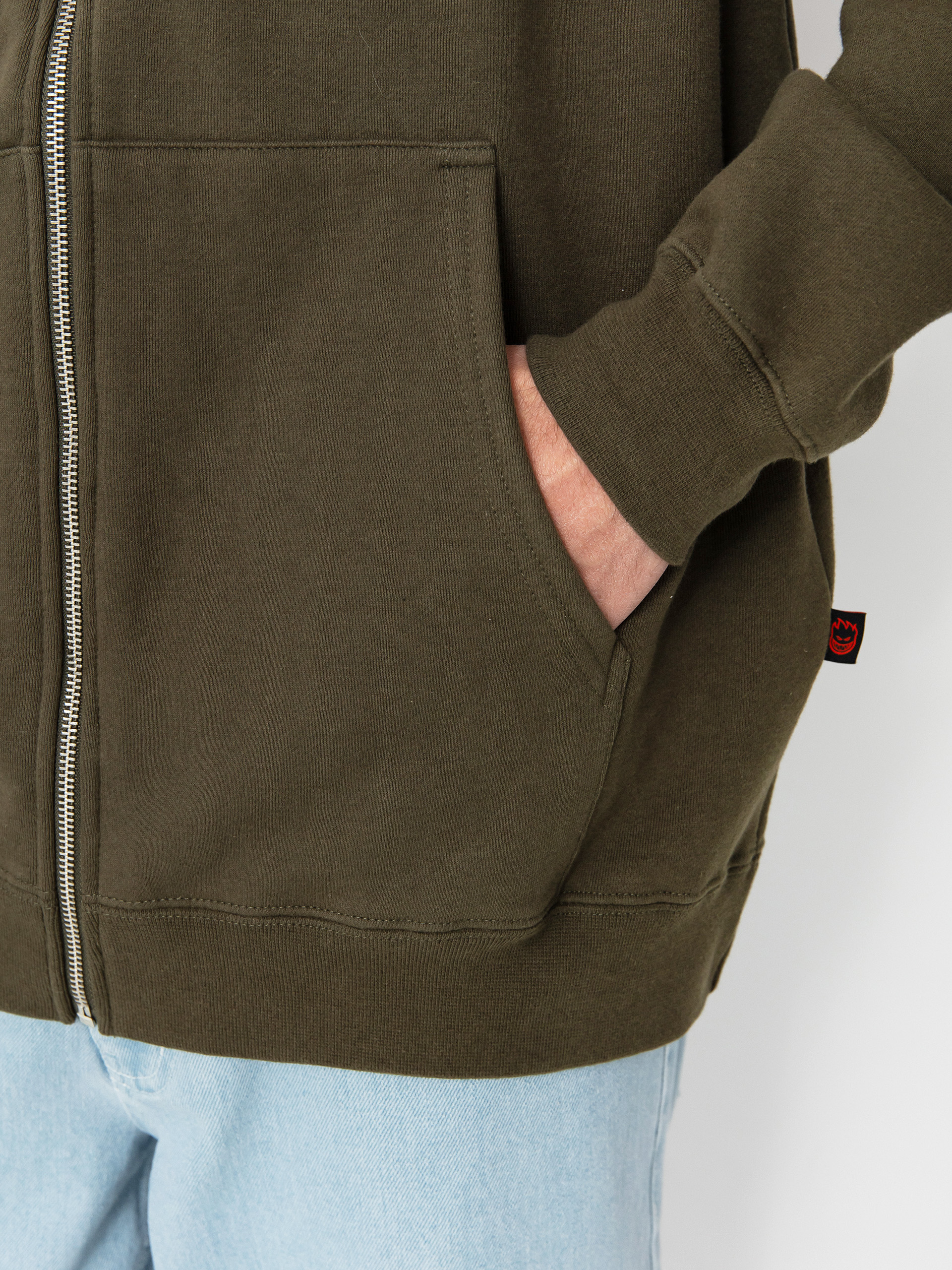 Spitfire Demonseed Script Emb ZHD Kapucnis pulóver (olive)