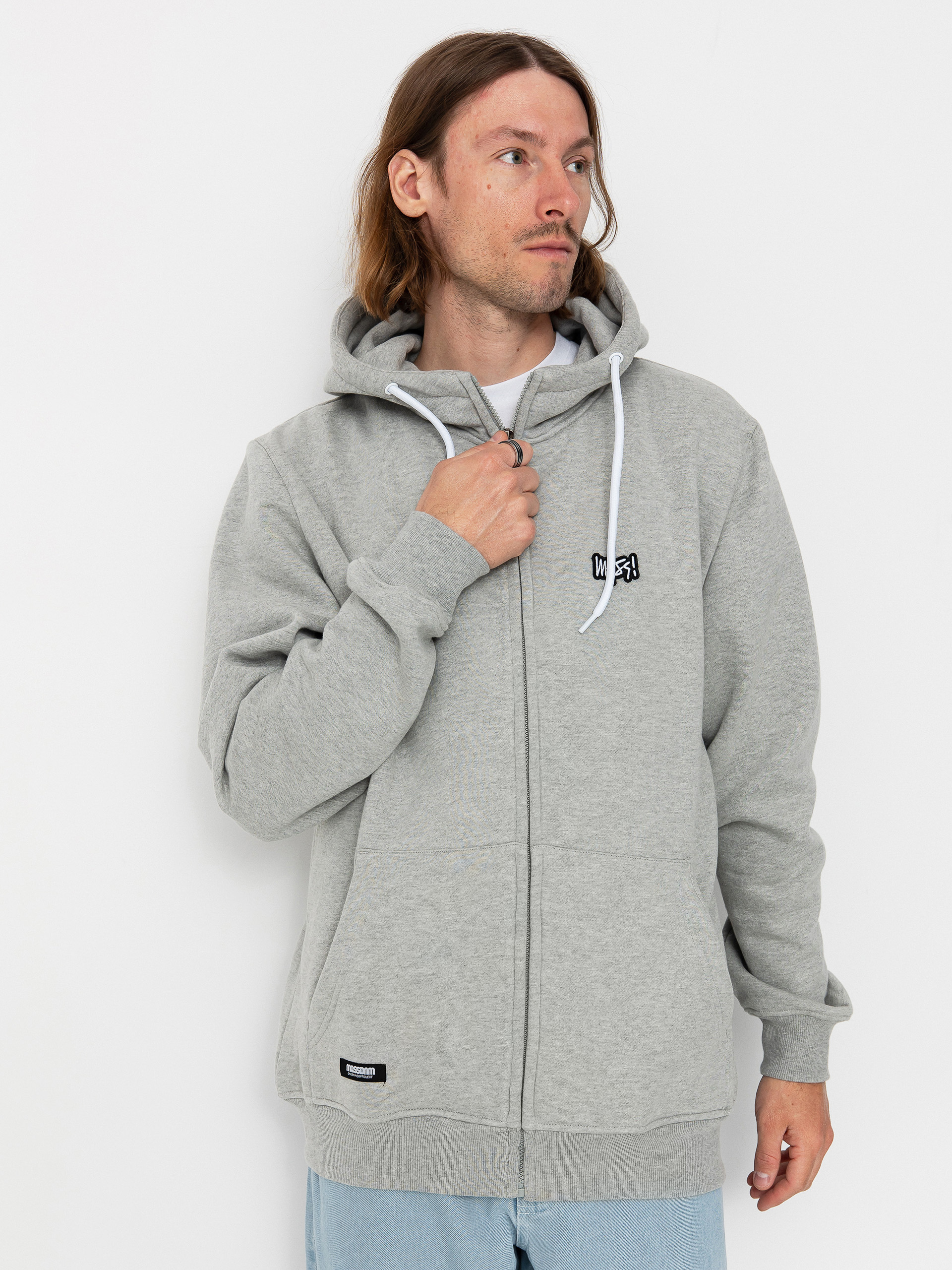 MassDnm Signature Patch ZHD Kapucnis pulóver (lt heather grey)