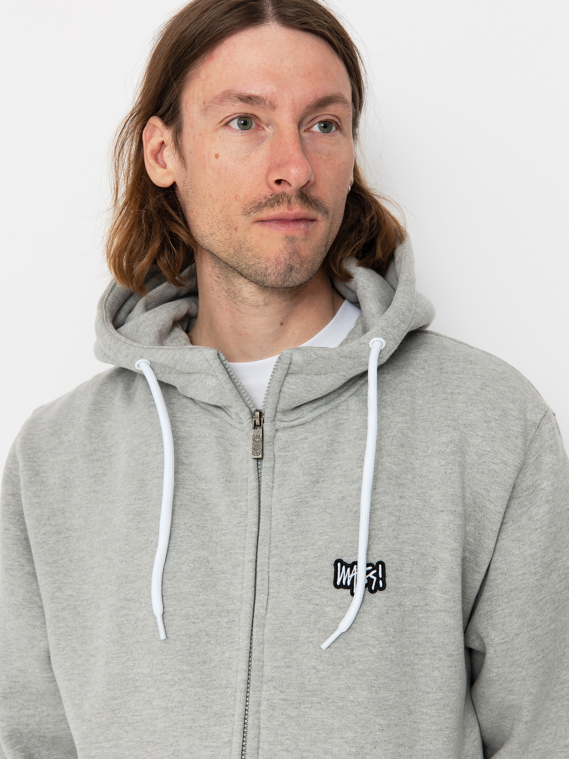 MassDnm Signature Patch ZHD Kapucnis pulóver (lt heather grey)