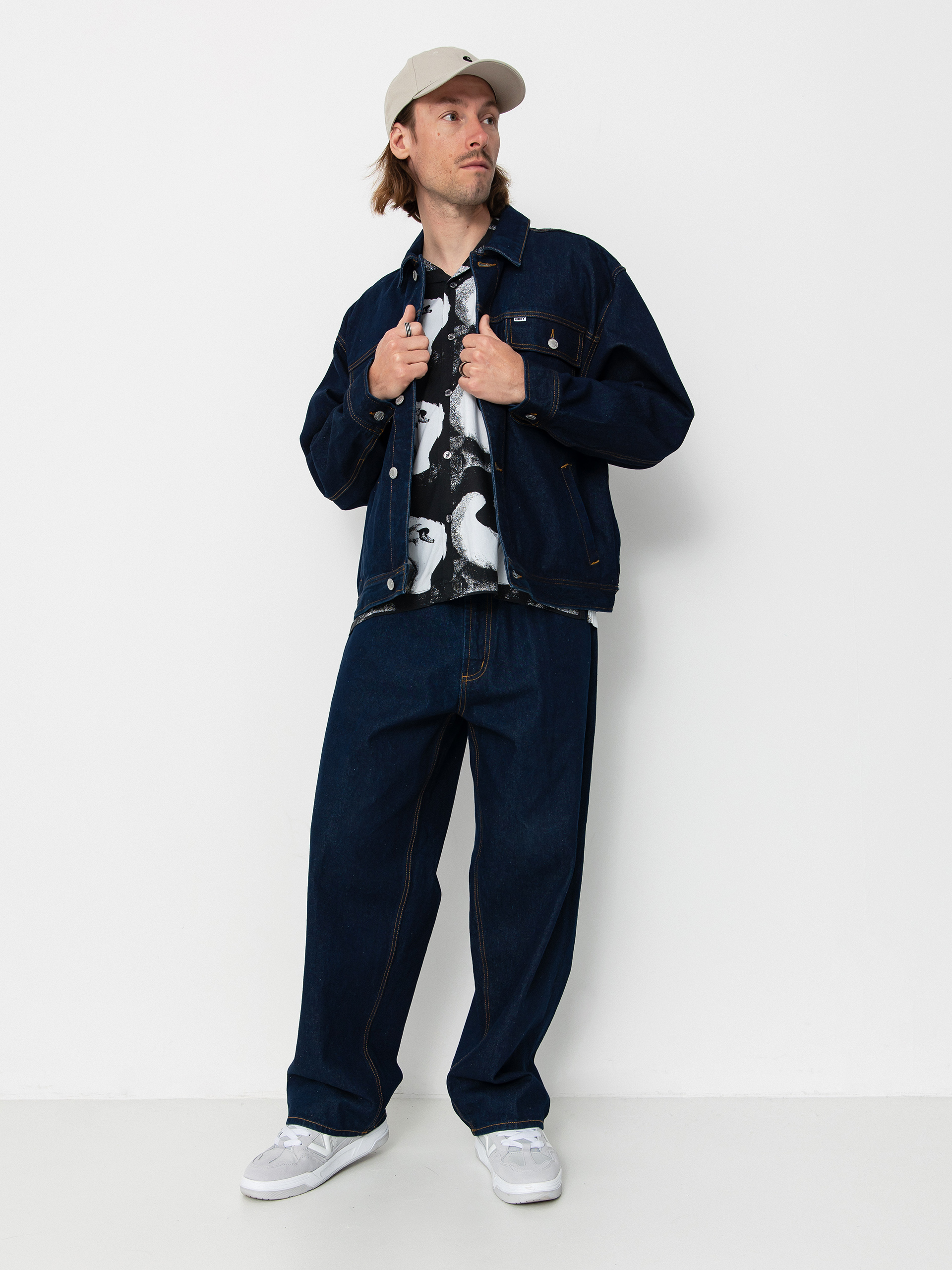 OBEY Opena Jacket Dzseki (rinse indigo)