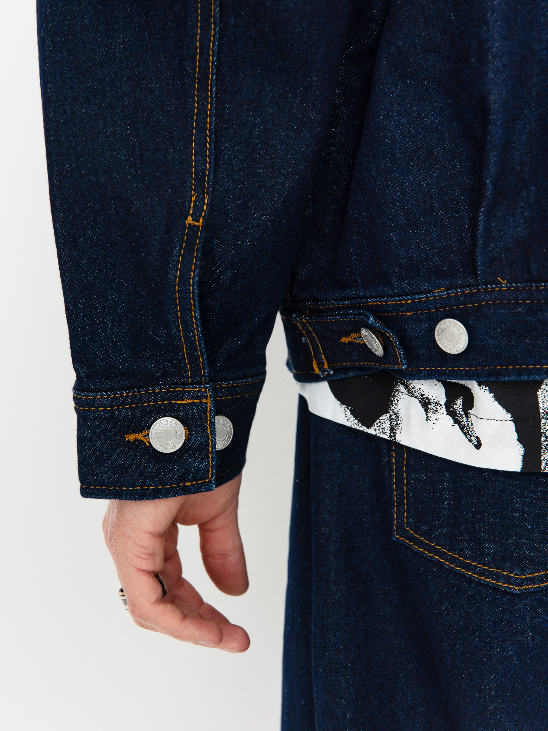 OBEY Opena Jacket Dzseki (rinse indigo)