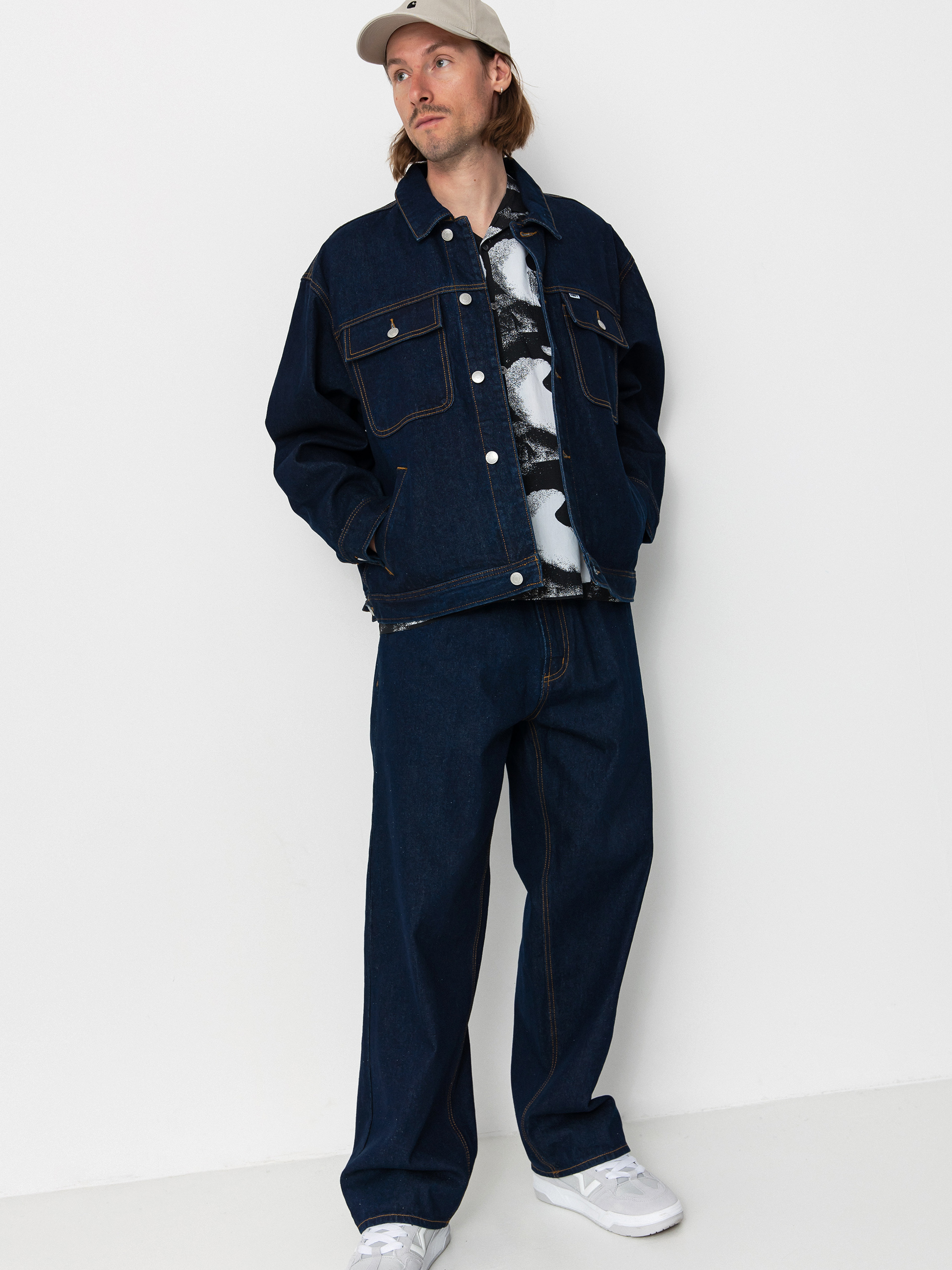 OBEY Opena Jacket Dzseki (rinse indigo)
