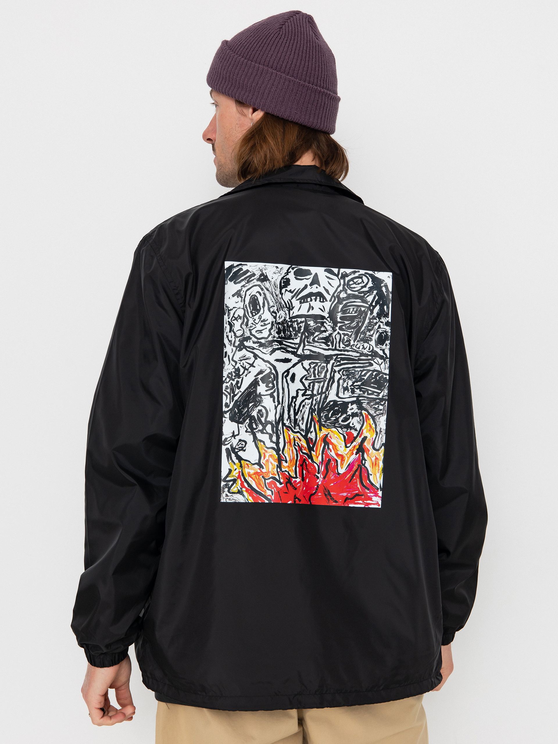 Dzseki Poetic Collective Burning Skull Coach (black)