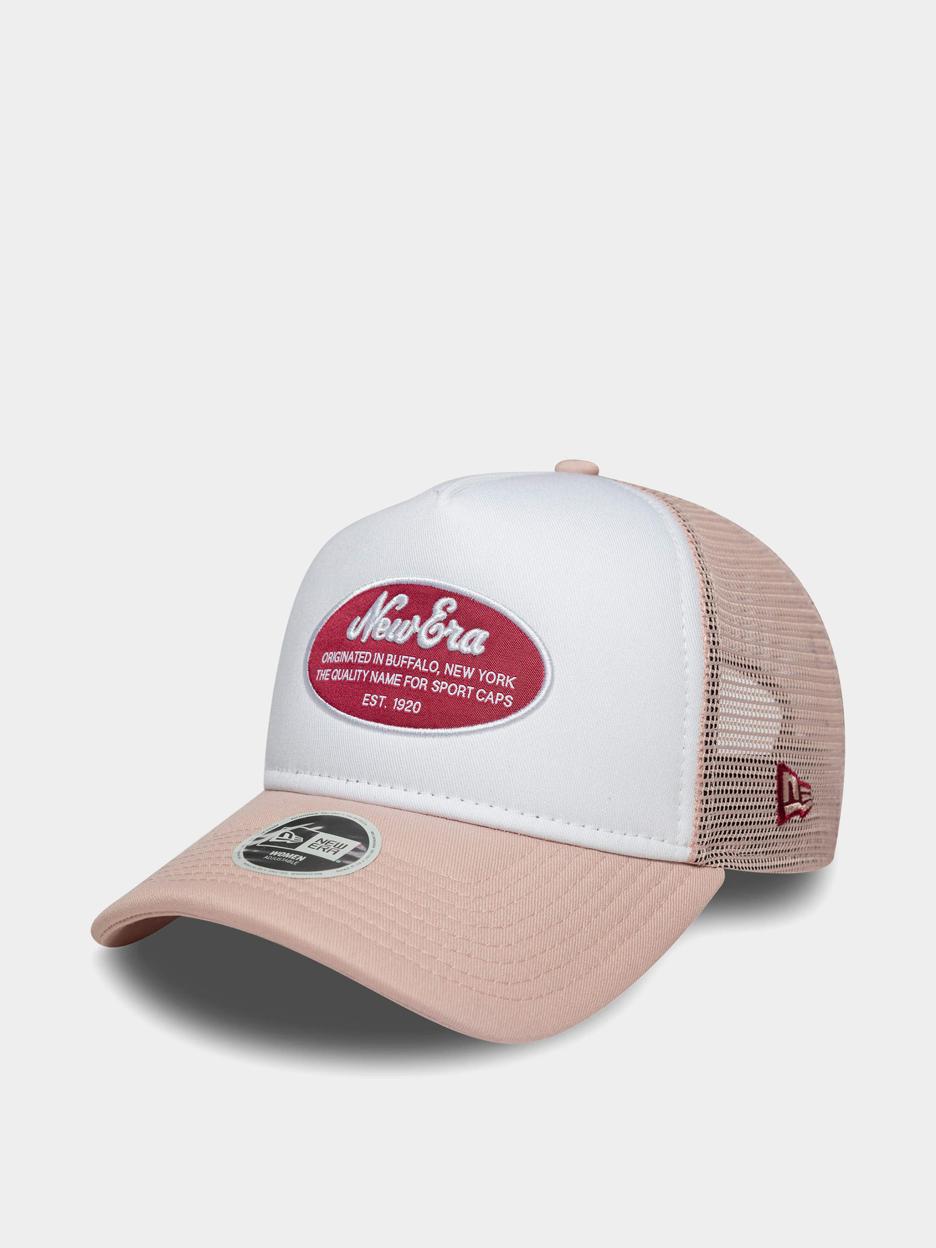 Baseball sapka New Era Oval Patch Trucker Wmn (pink/white)