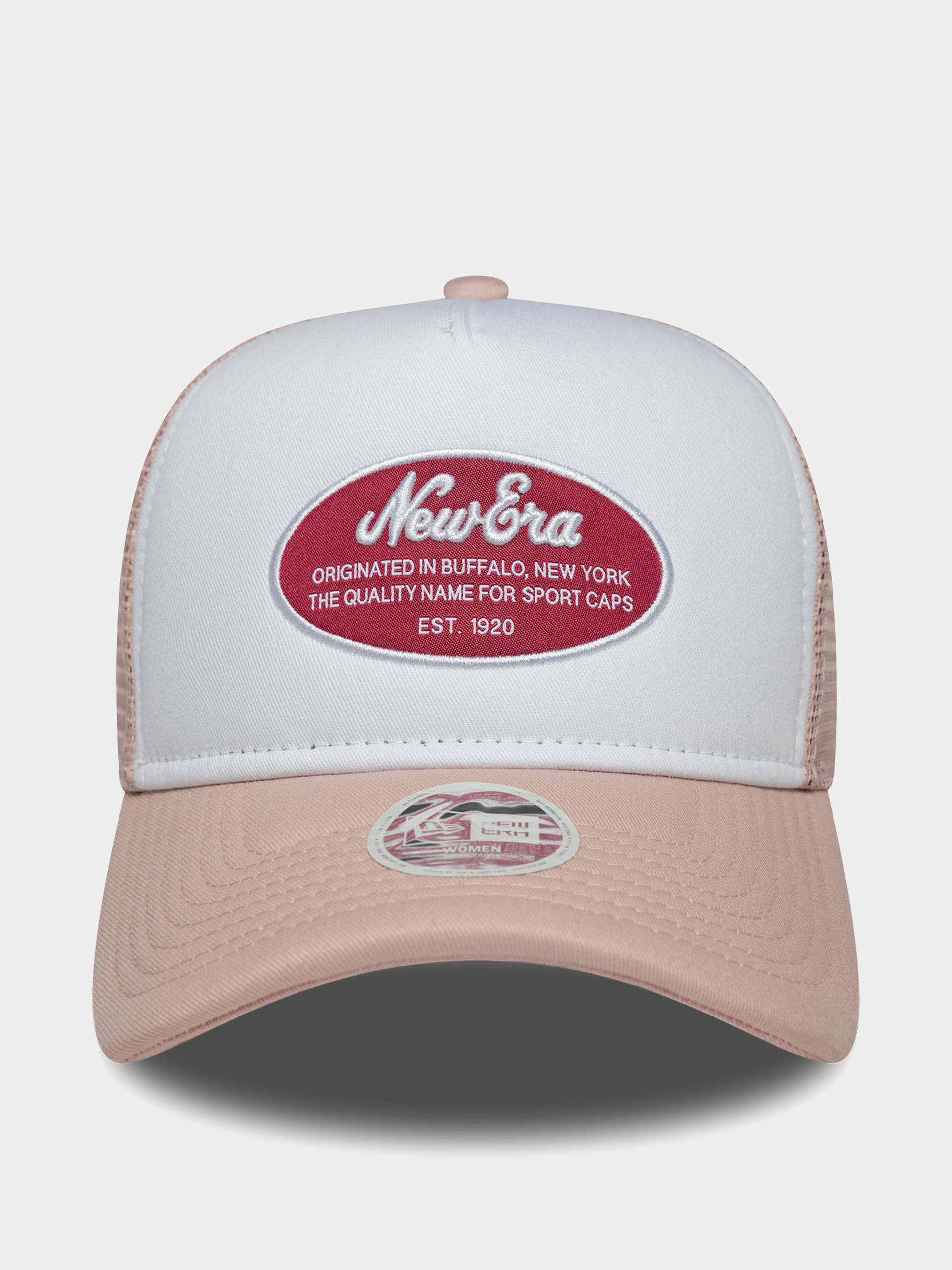 Baseball sapka New Era Oval Patch Trucker Wmn (pink/white)