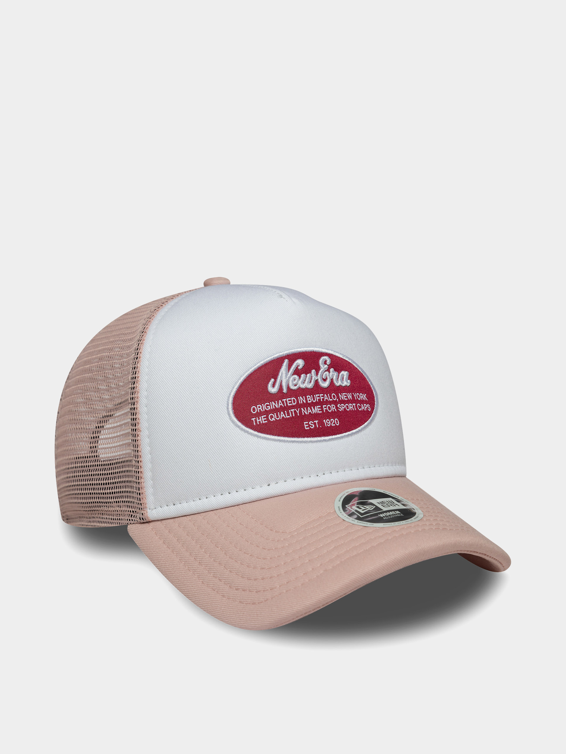 Baseball sapka New Era Oval Patch Trucker Wmn (pink/white)