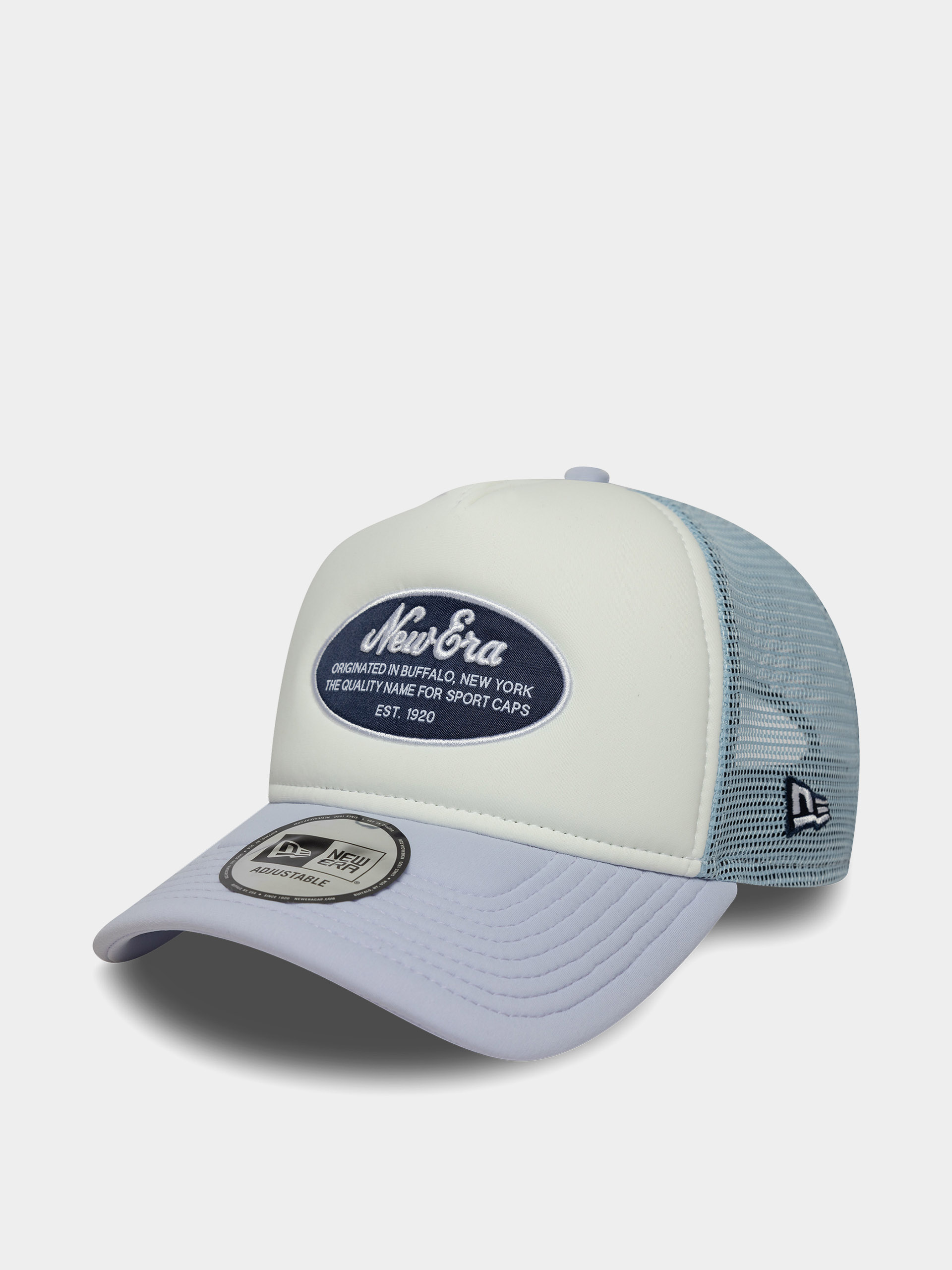 Baseball sapka New Era Oval Foam Patch Trucker (white/violet)