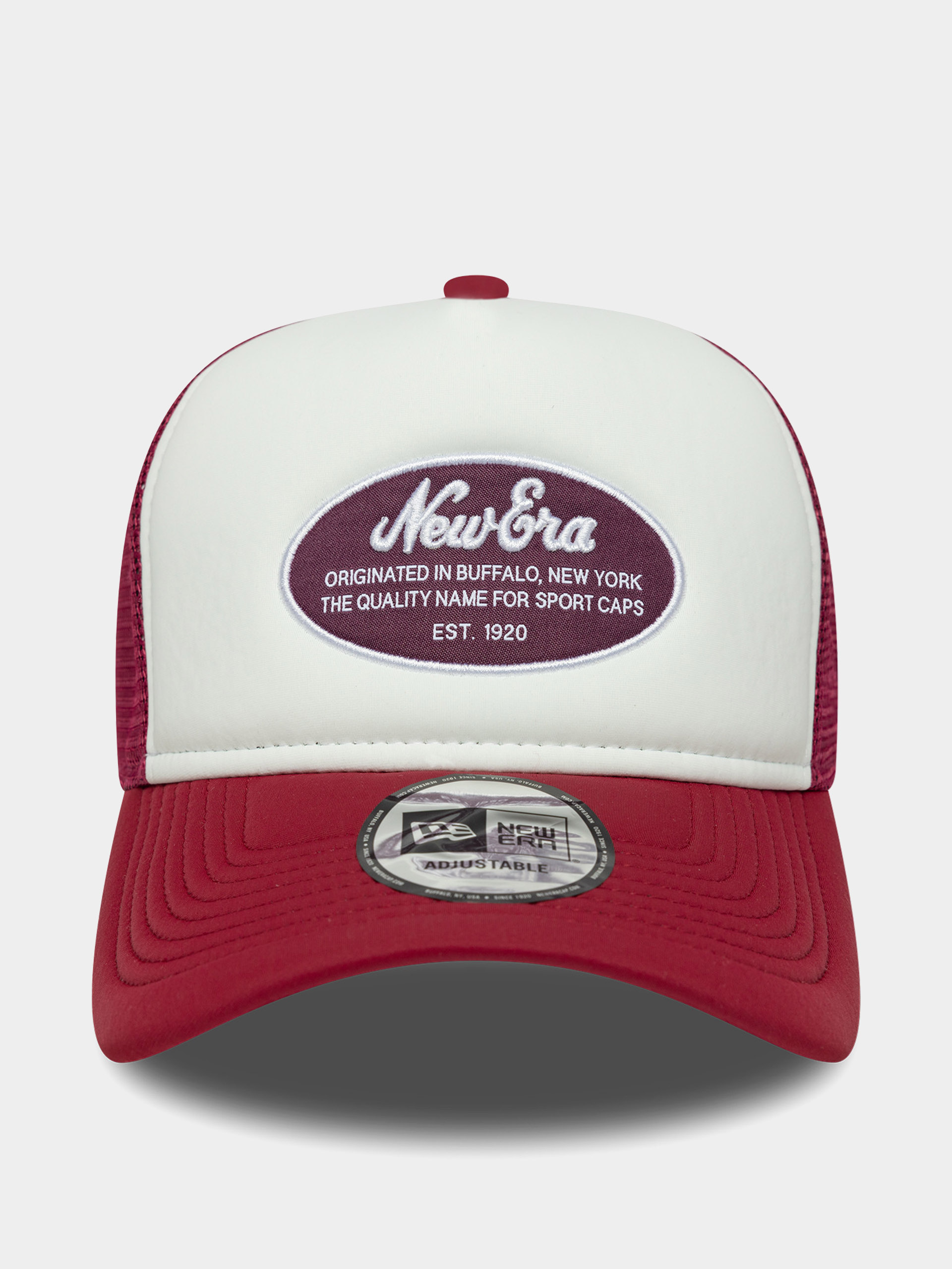 Baseball sapka New Era Oval Foam Patch Trucker (cherry/white)