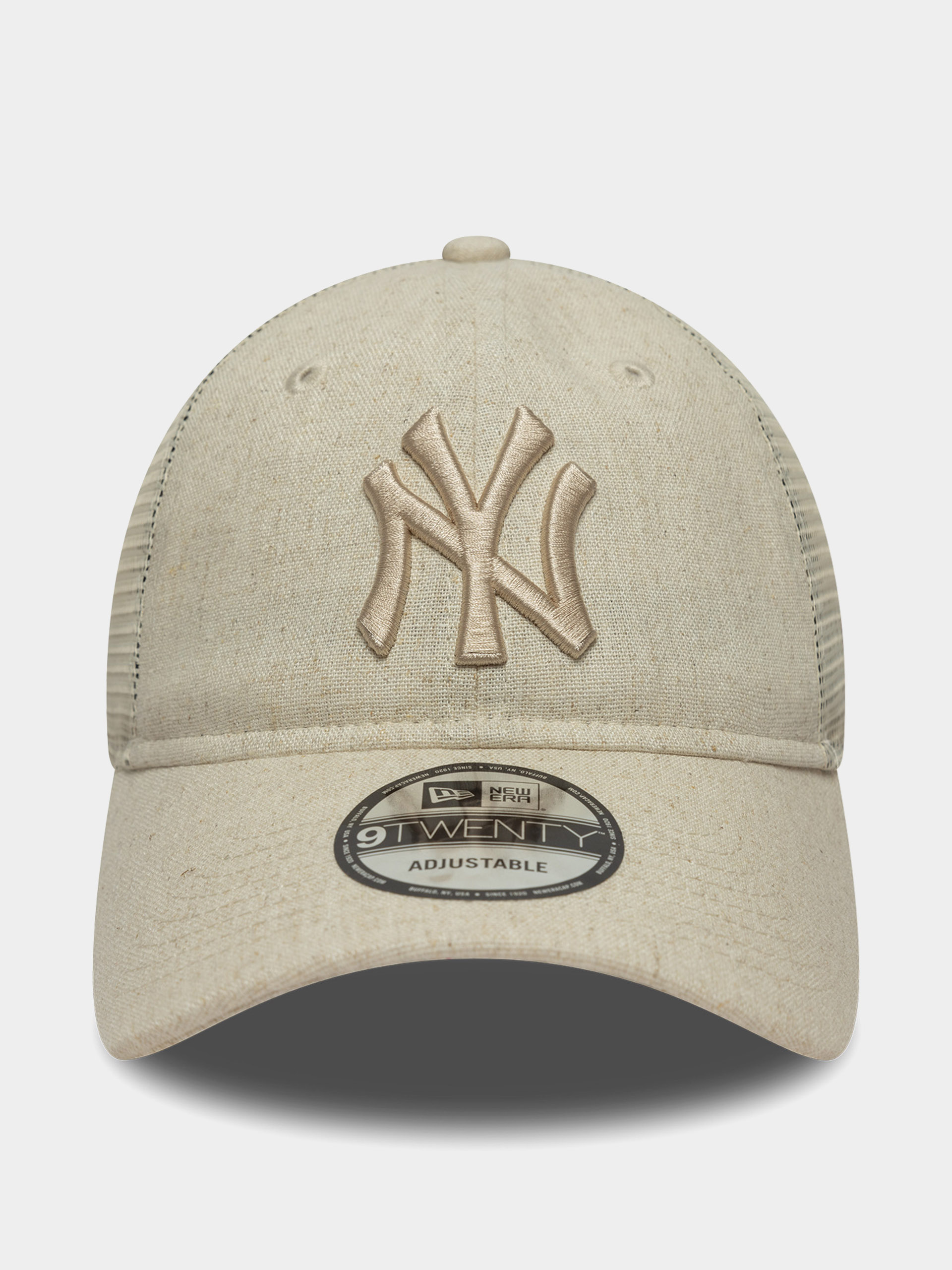 Baseball sapka New Era Linen 9Twenty Trucker New York Yankees (stone)