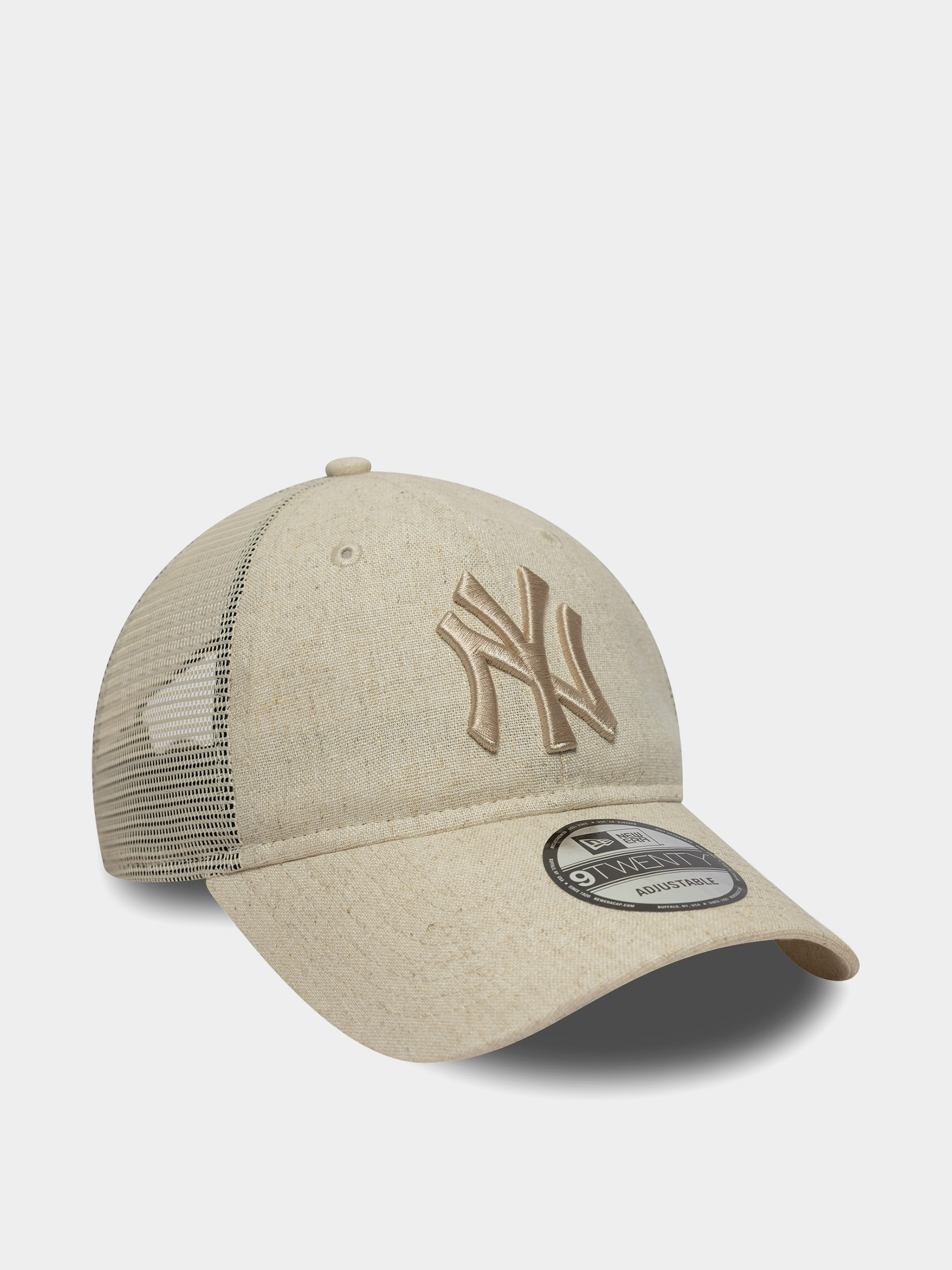 Baseball sapka New Era Linen 9Twenty Trucker New York Yankees (stone)