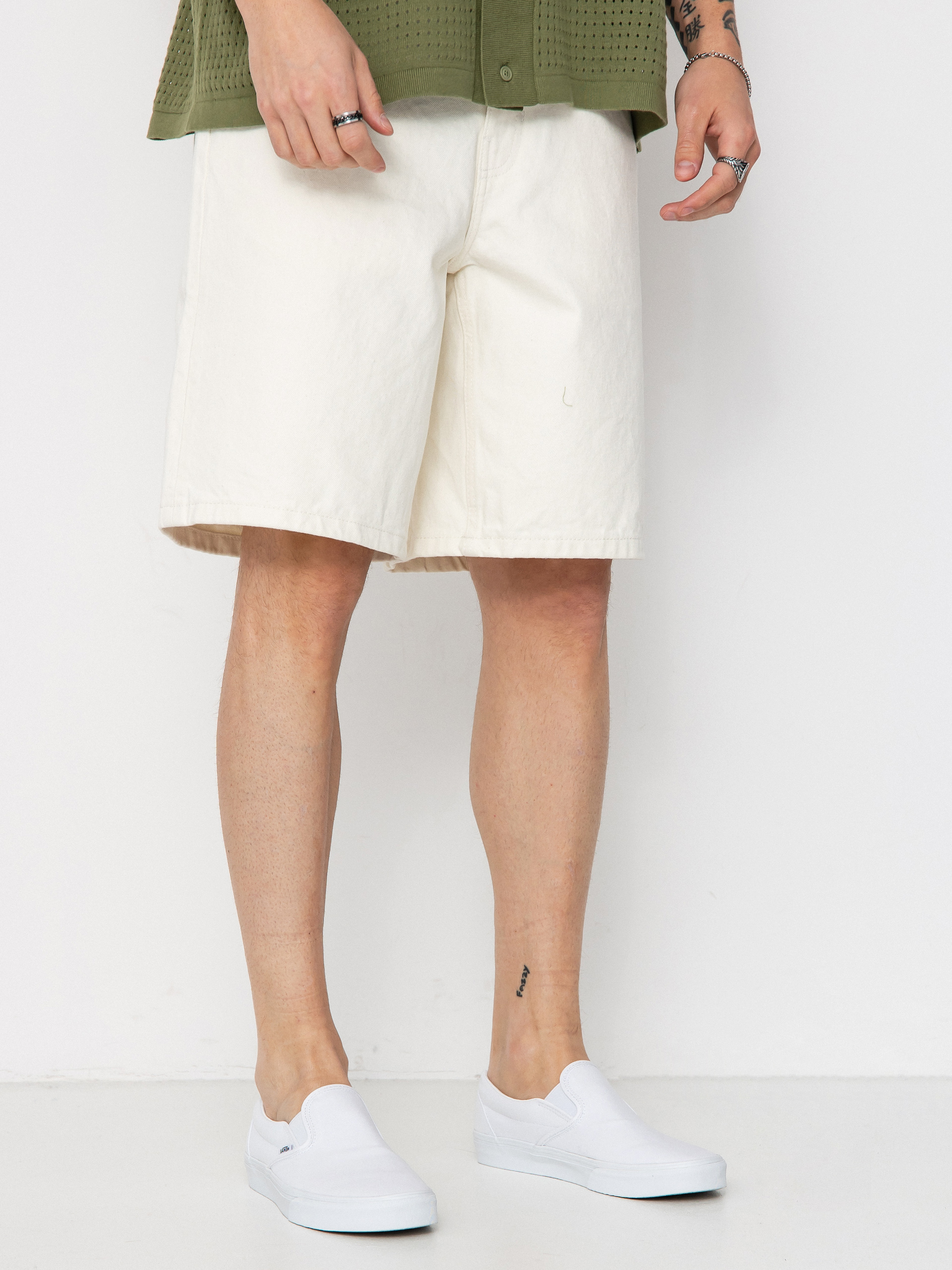 Vans Check 5 Baggy Denim Rövidnadrág (marshmallow)