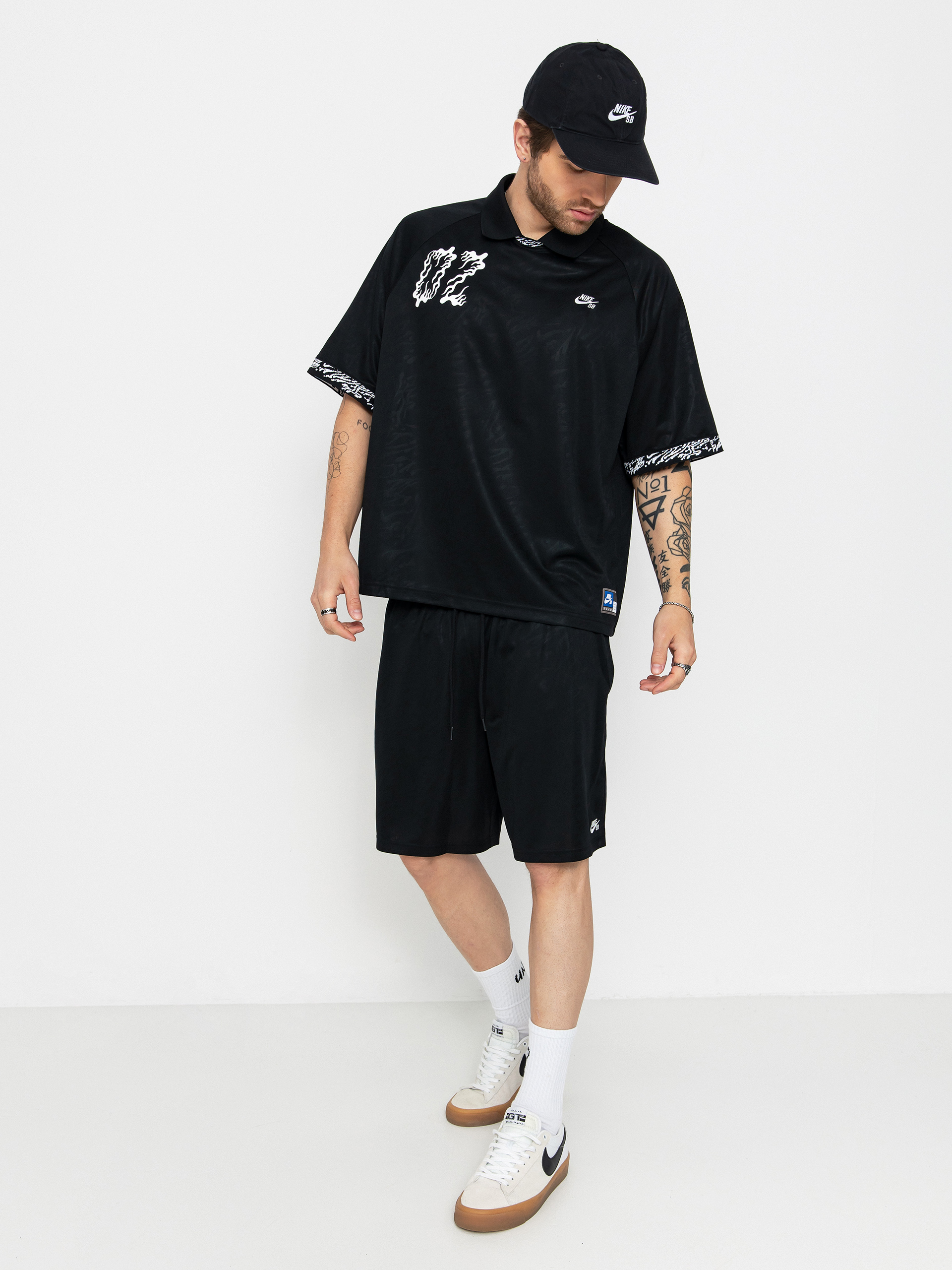 Póló Nike SB Dri Fit Jacquard (black/black/white)