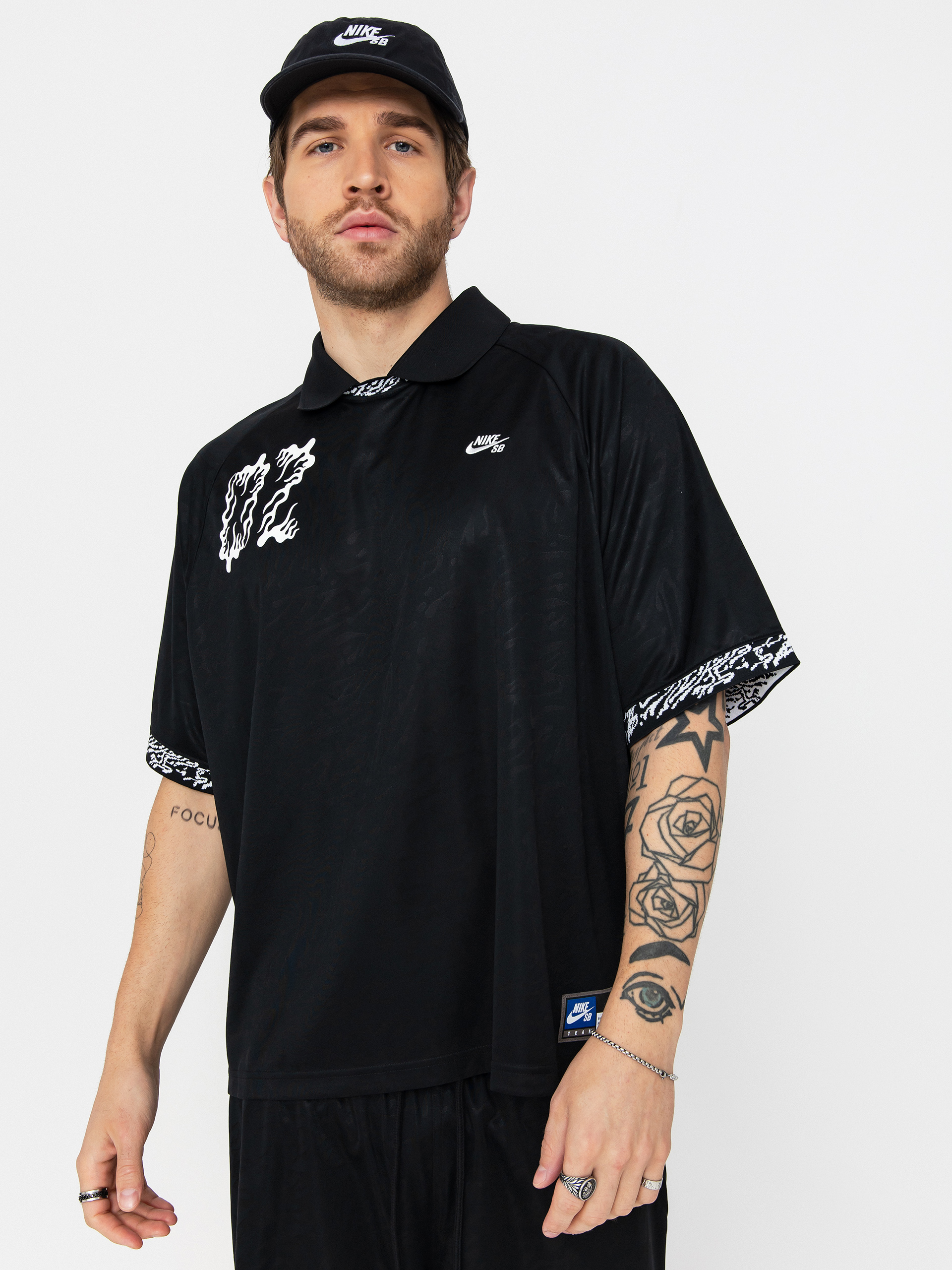 Póló Nike SB Dri Fit Jacquard (black/black/white)