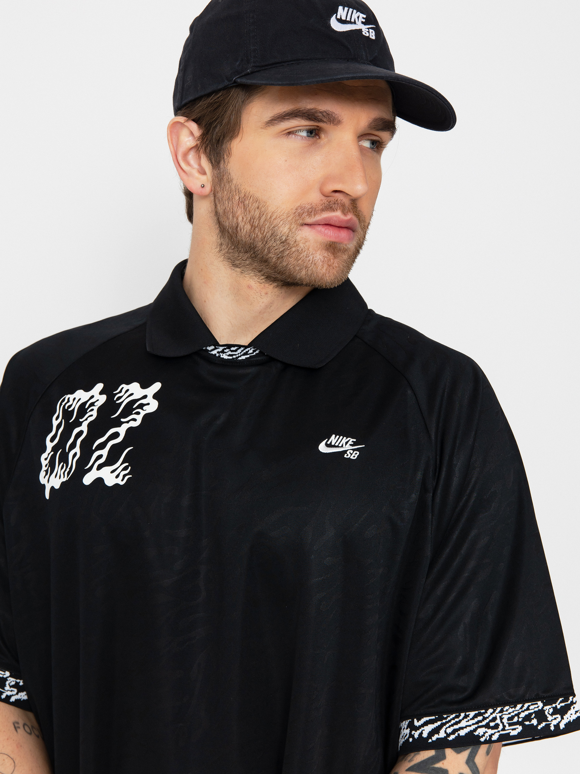 Póló Nike SB Dri Fit Jacquard (black/black/white)