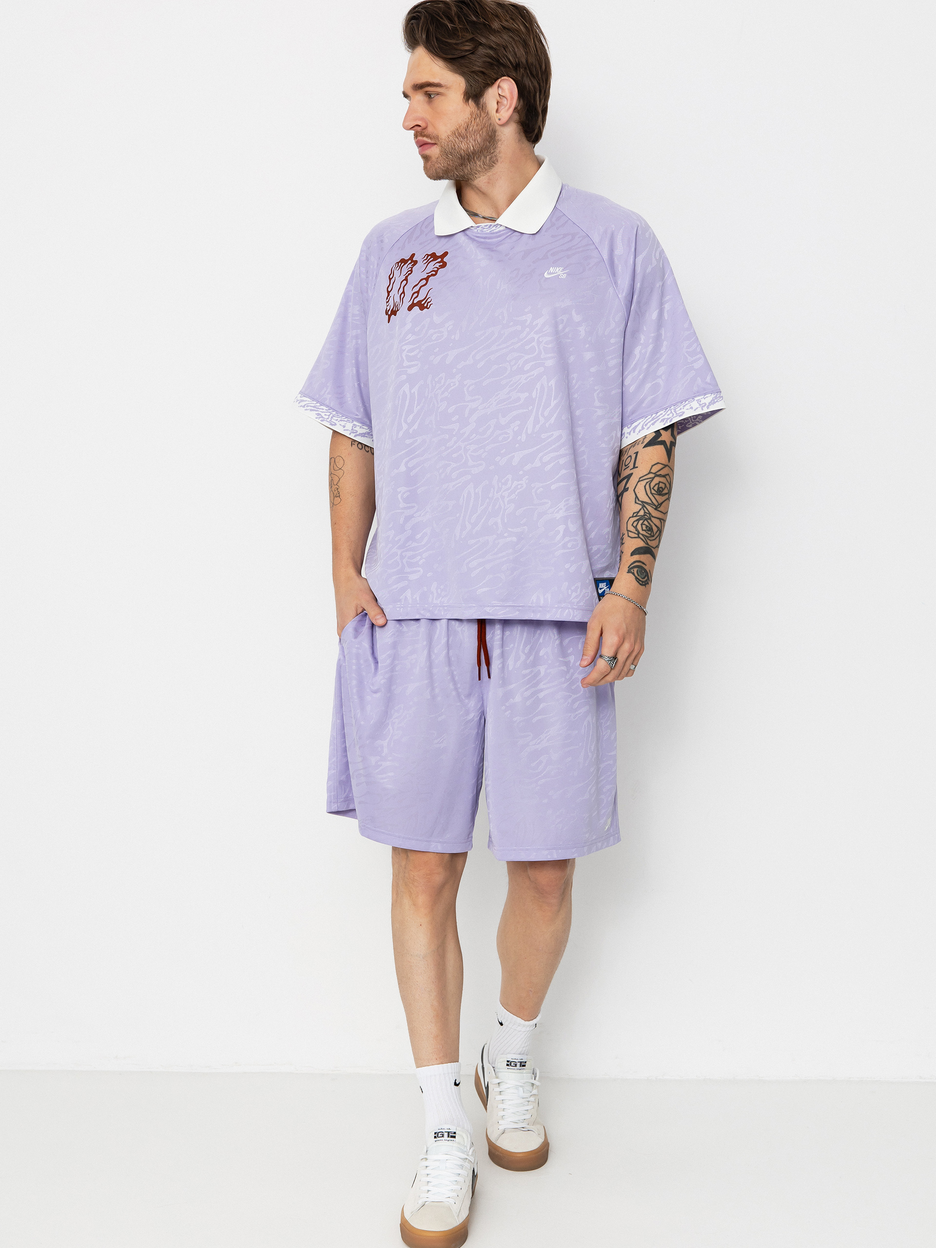 Póló Nike SB Dri Fit Jacquard (hydrangeas/sail/white)