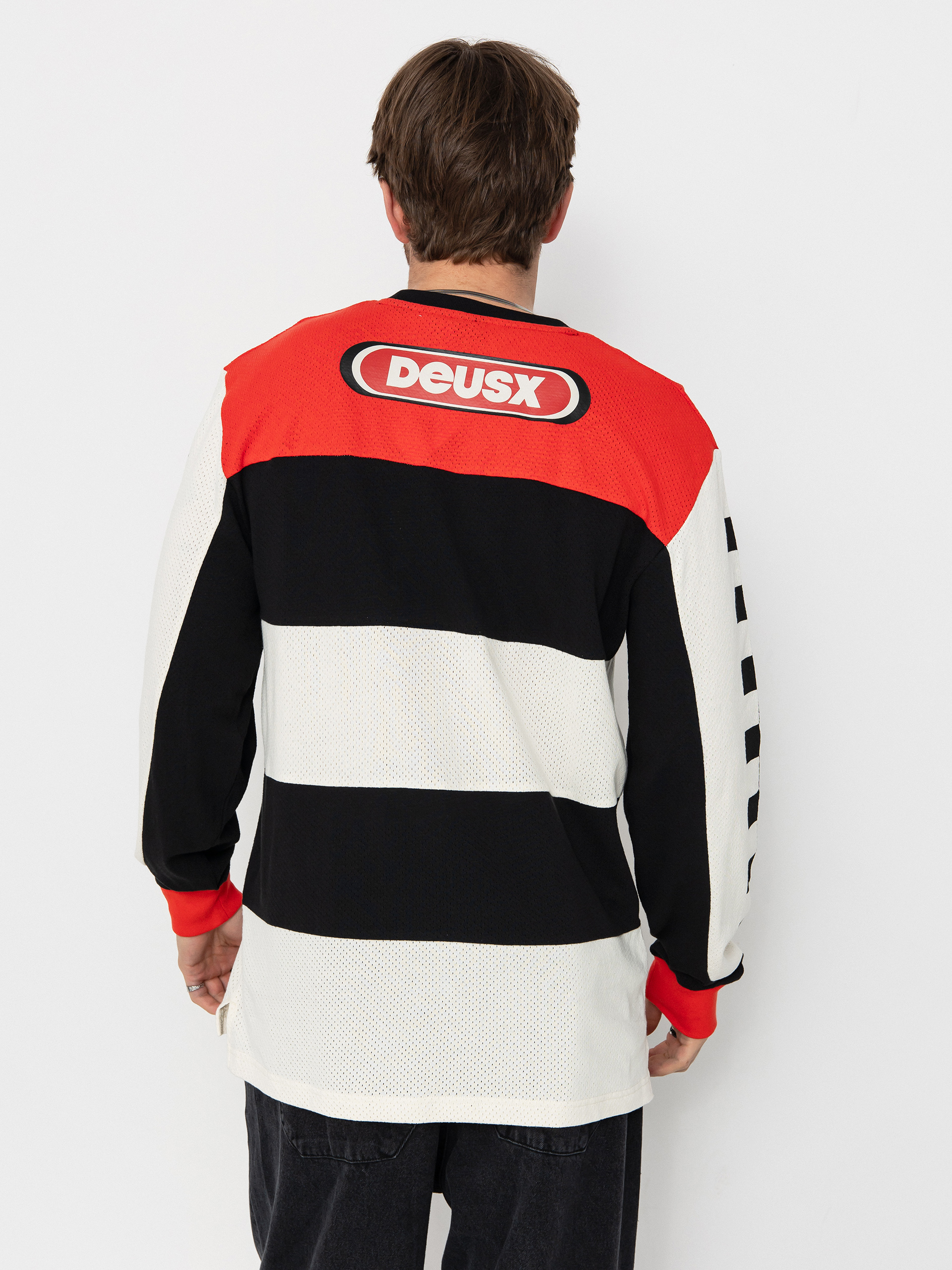 Póló Deus Ex Machina Vilander Moto Jersey (valiant red combo)