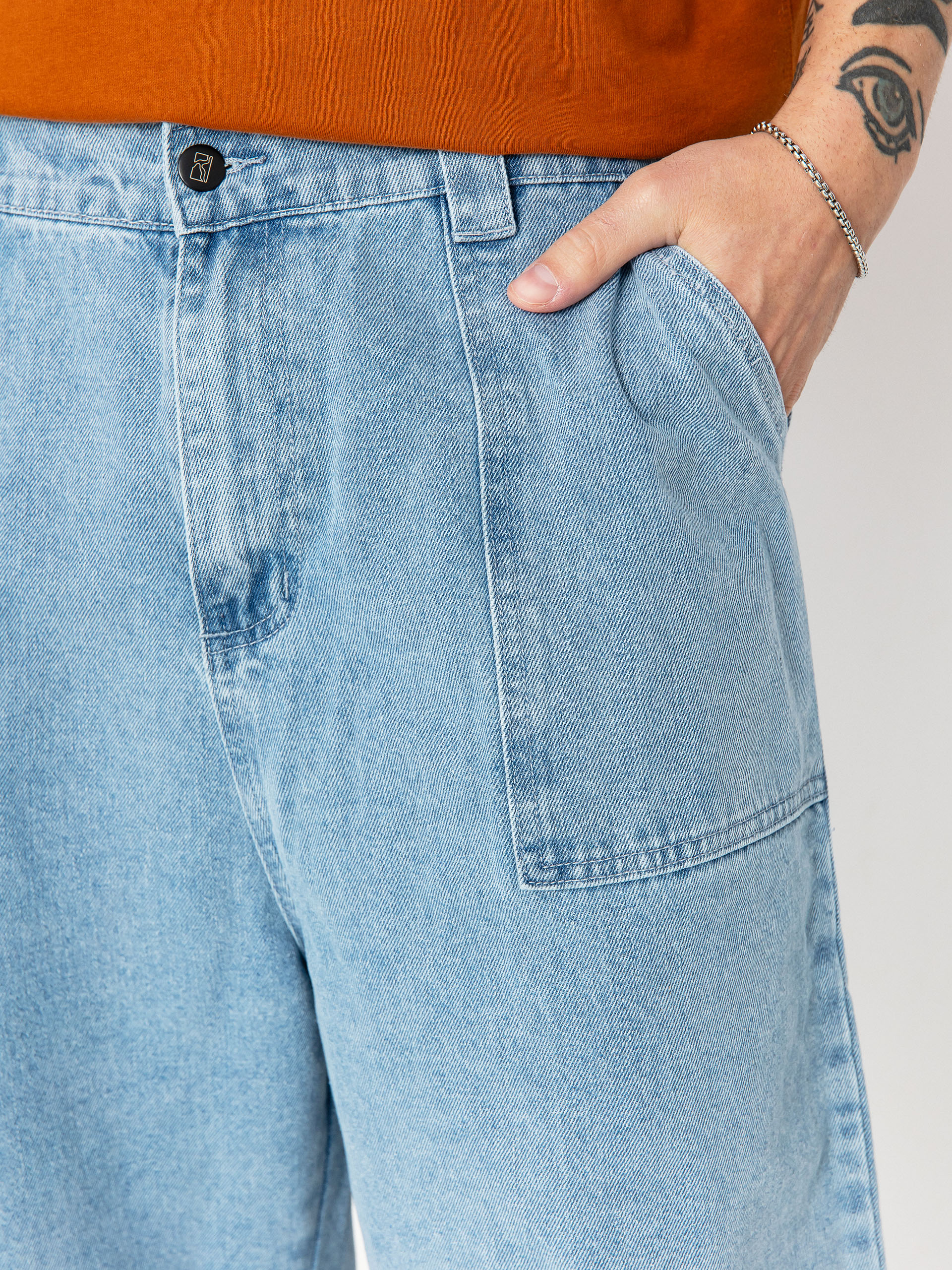 Poetic Collective Painter Rövidnadrág (light blue denim)