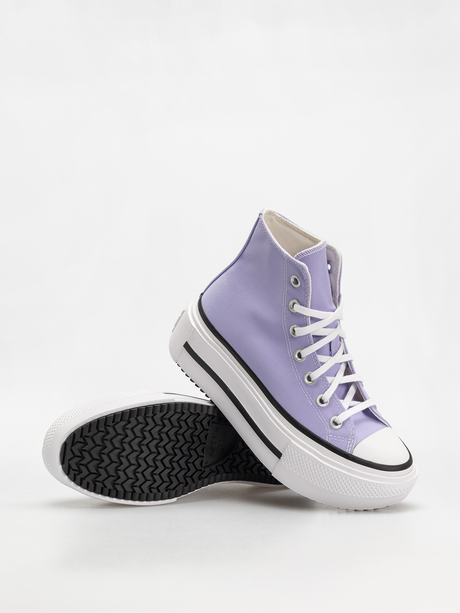 Converse Chuck Taylor All Star Lift Double Stack Hi Tornacipők (violet heat/egret/black)