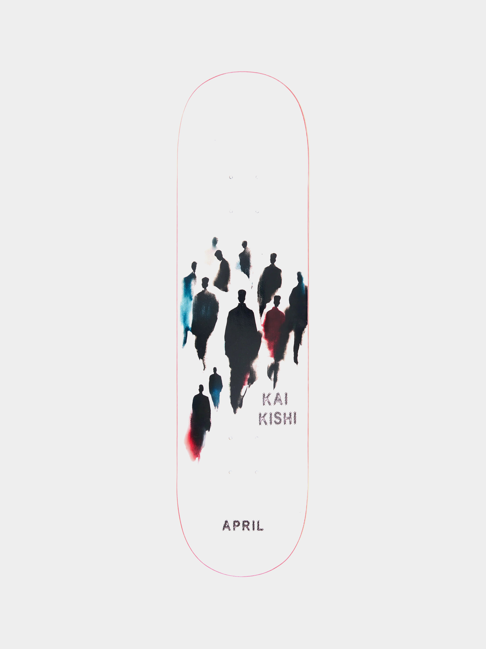 Gördeszka lap April Skateboards Kai Figures (white)
