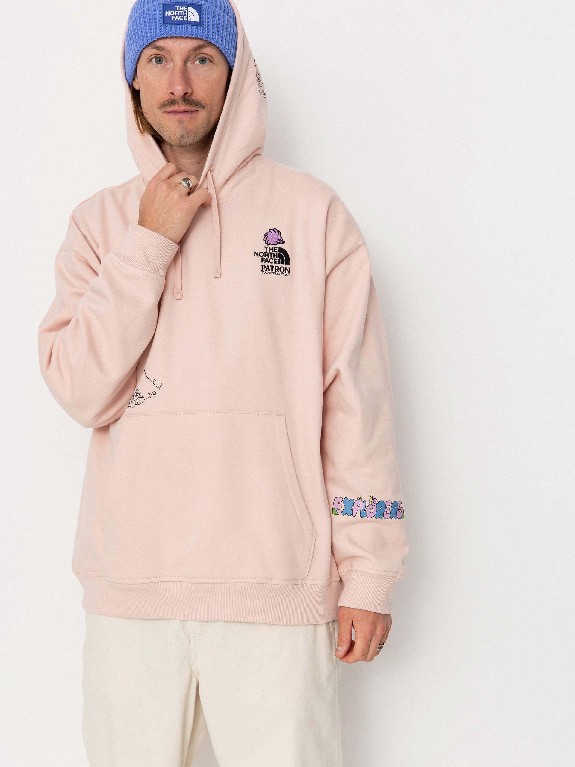 The North Face Mountain Cleanup Oversized HD Kapucnis pulóver (pink moss)