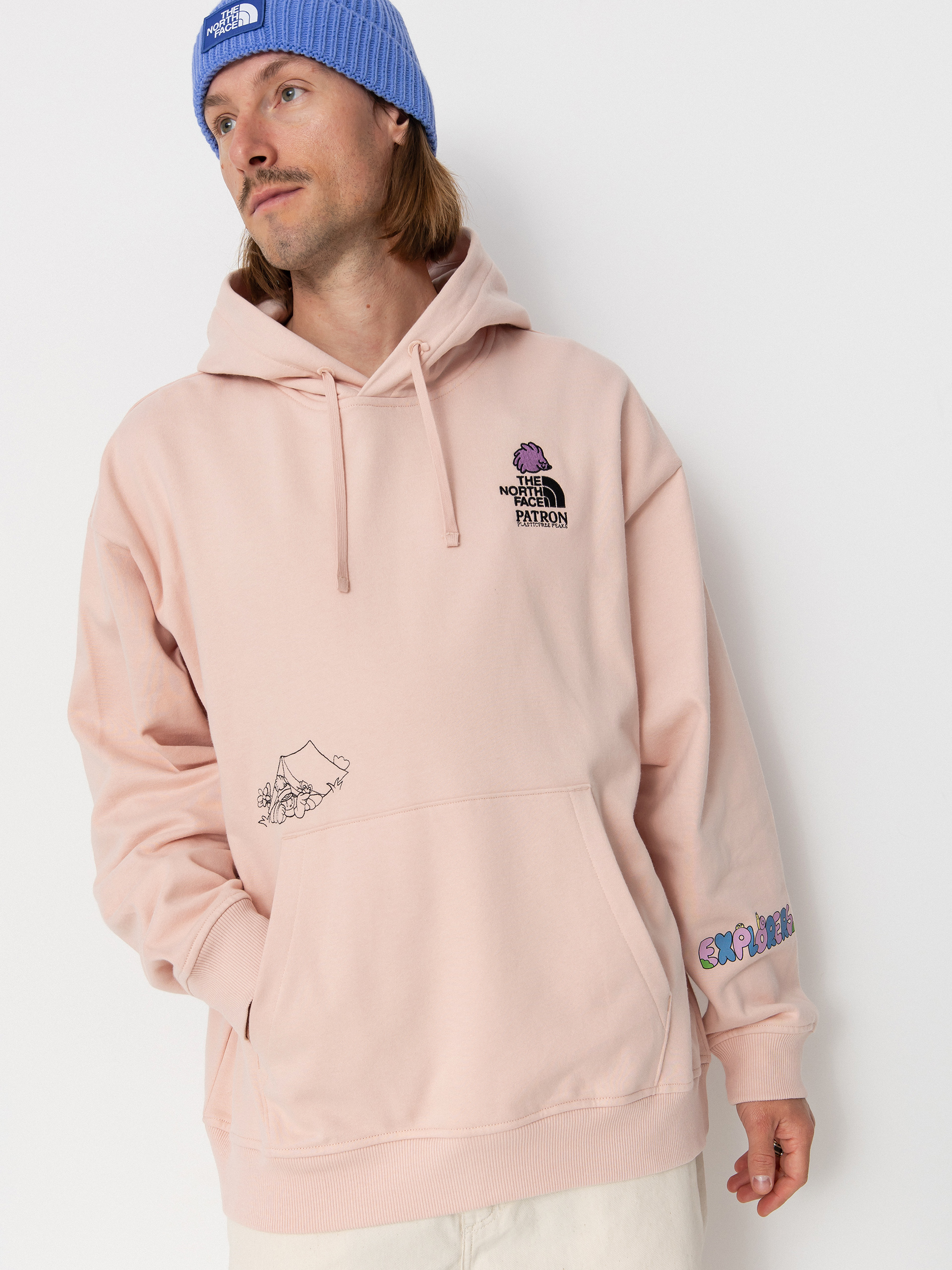 The North Face Mountain Cleanup Oversized HD Kapucnis pulóver (pink moss)