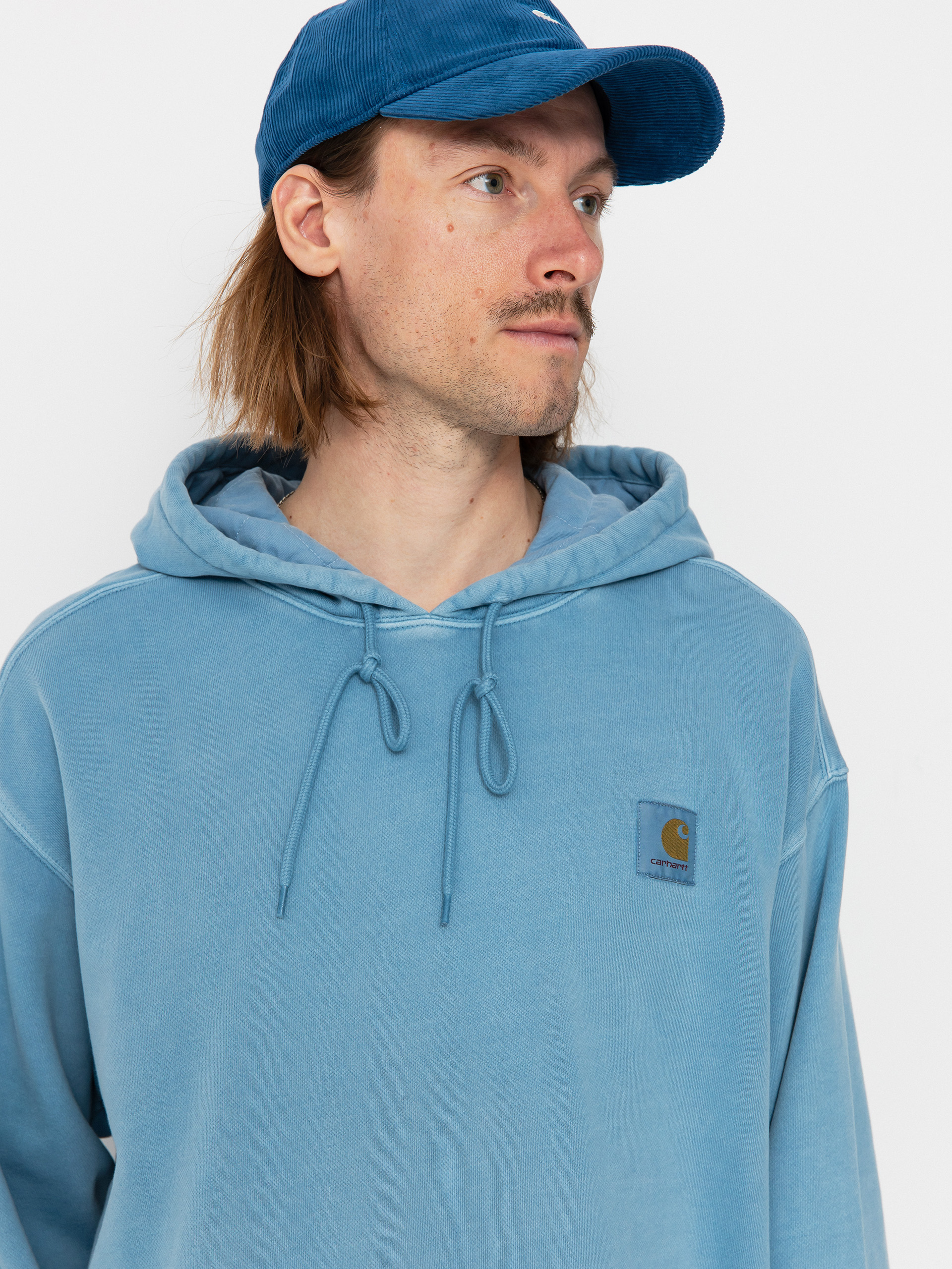 Kapucnis pulóver Carhartt WIP Nelson HD (clay blue)