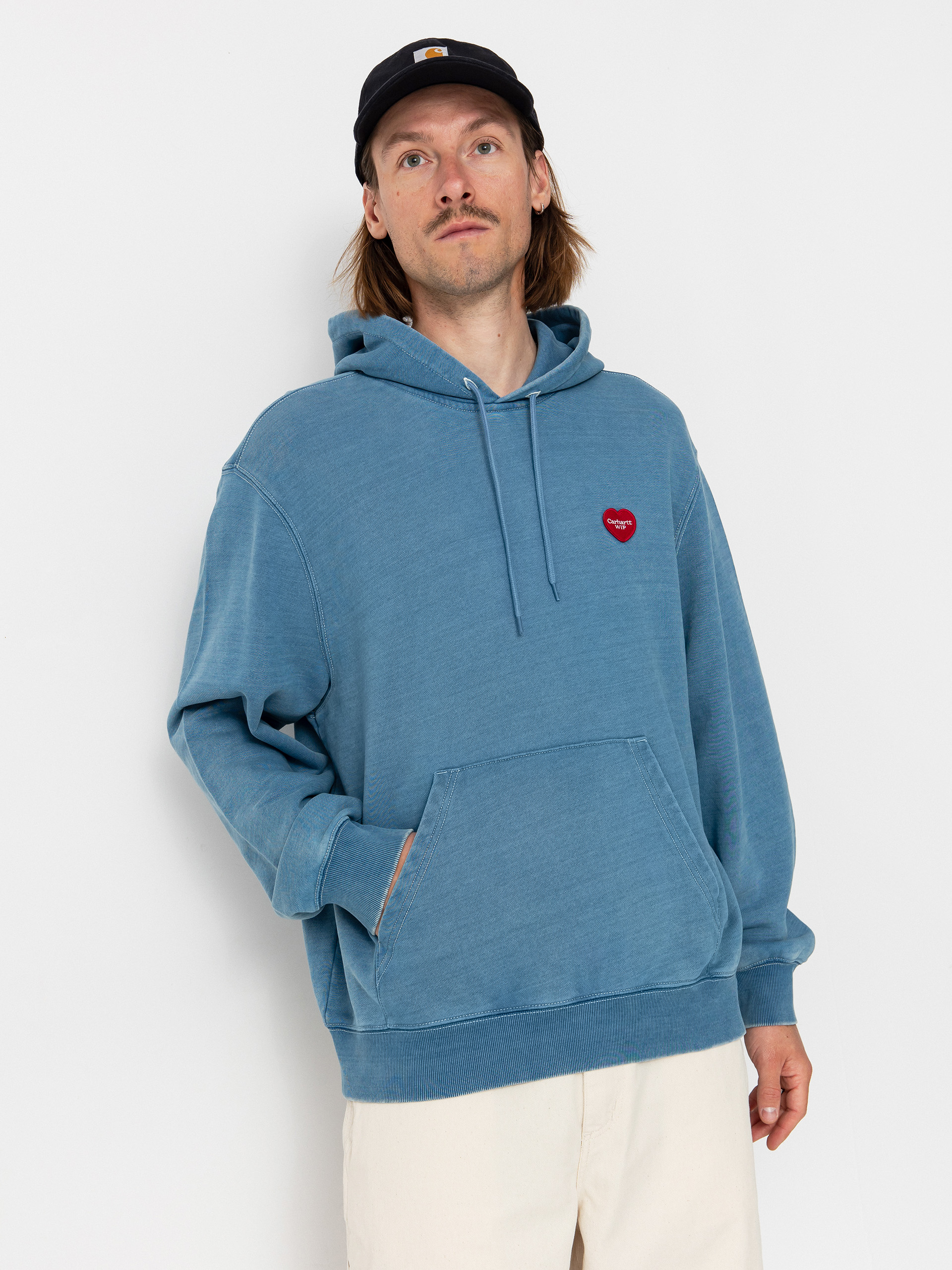 Kapucnis pulóver Carhartt WIP Ingo HD (light blue)