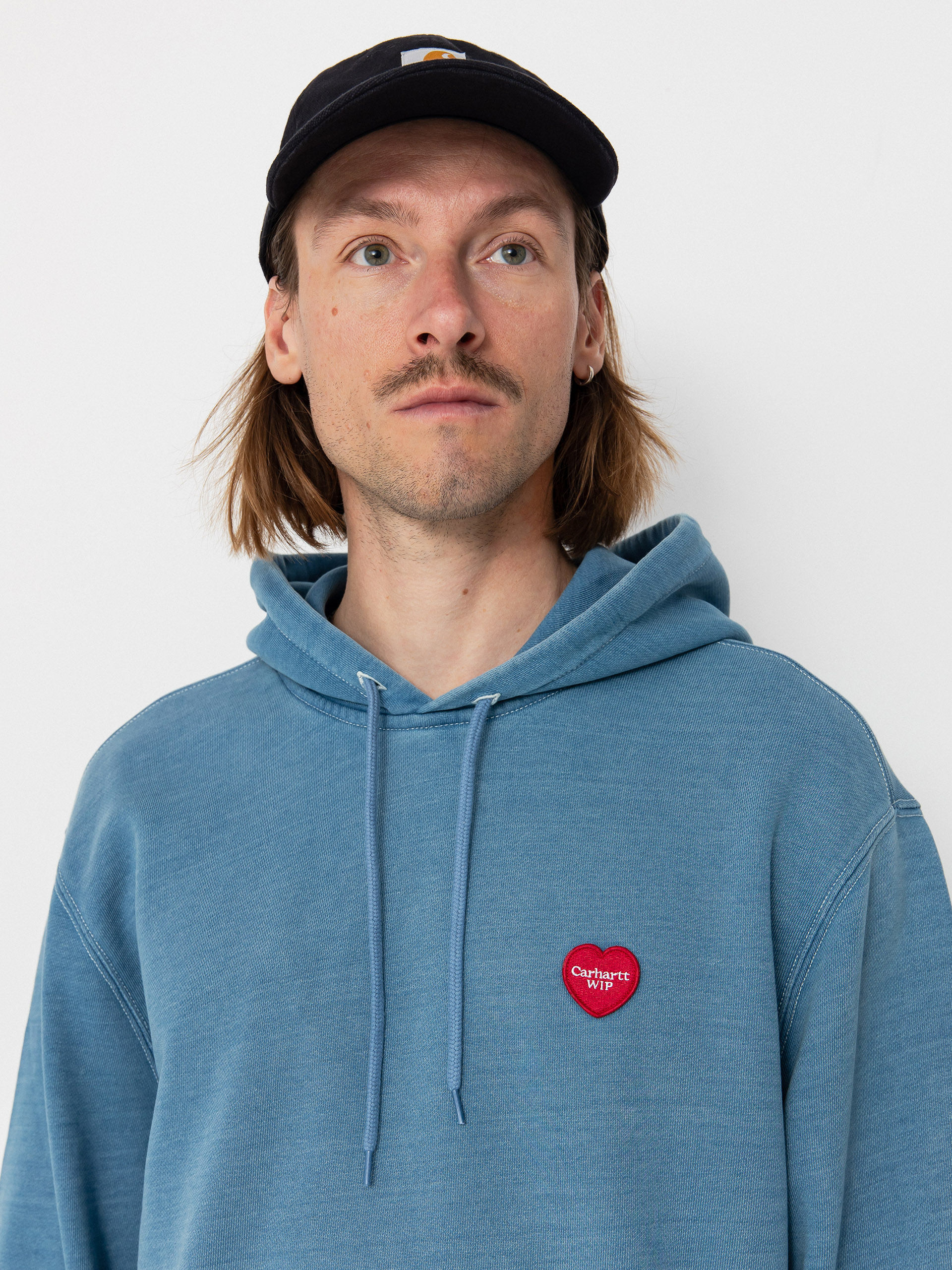 Kapucnis pulóver Carhartt WIP Ingo HD (light blue)