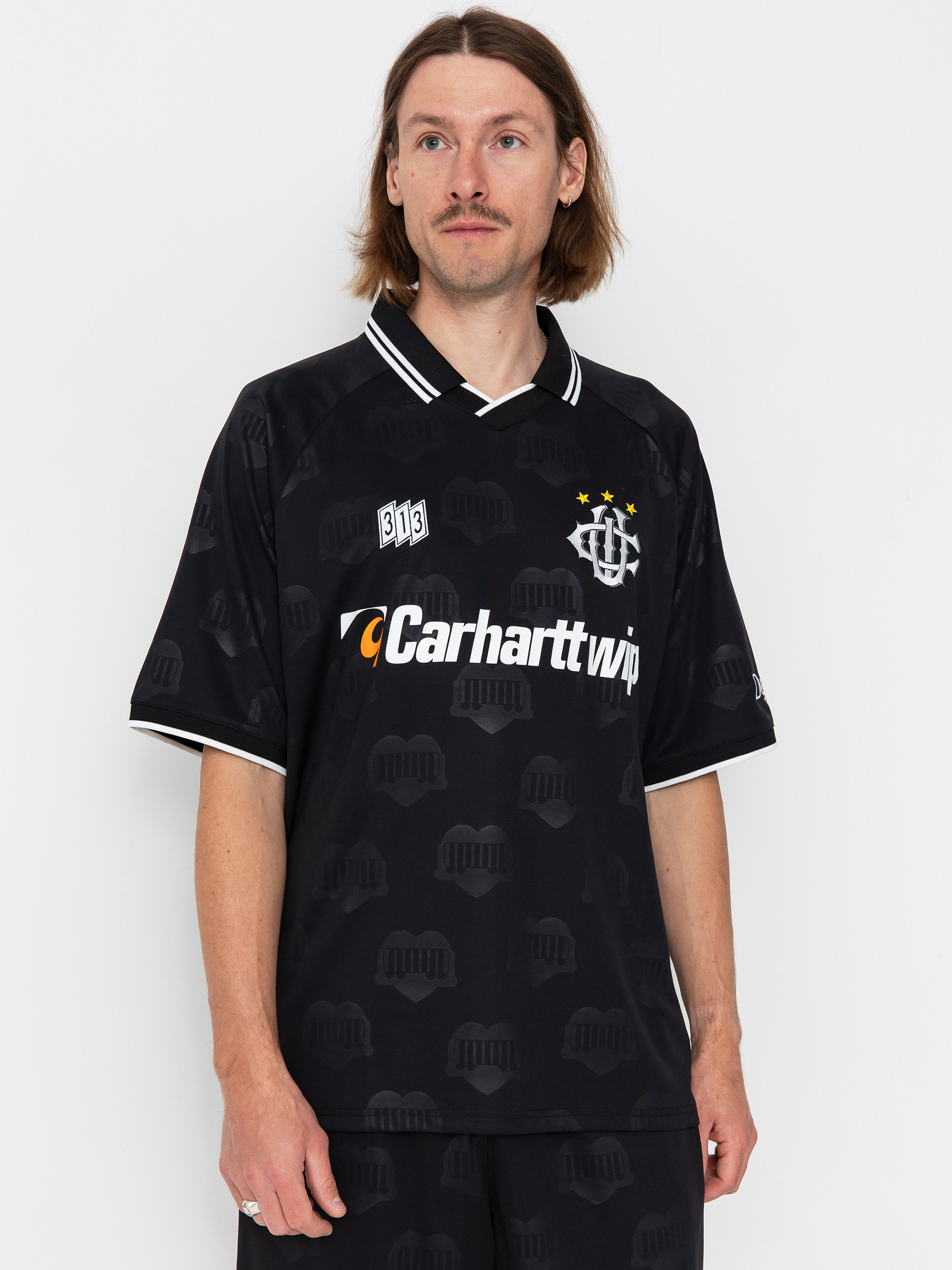 Carhartt WIP Hartts Football Póló (heart train jacquard/black)