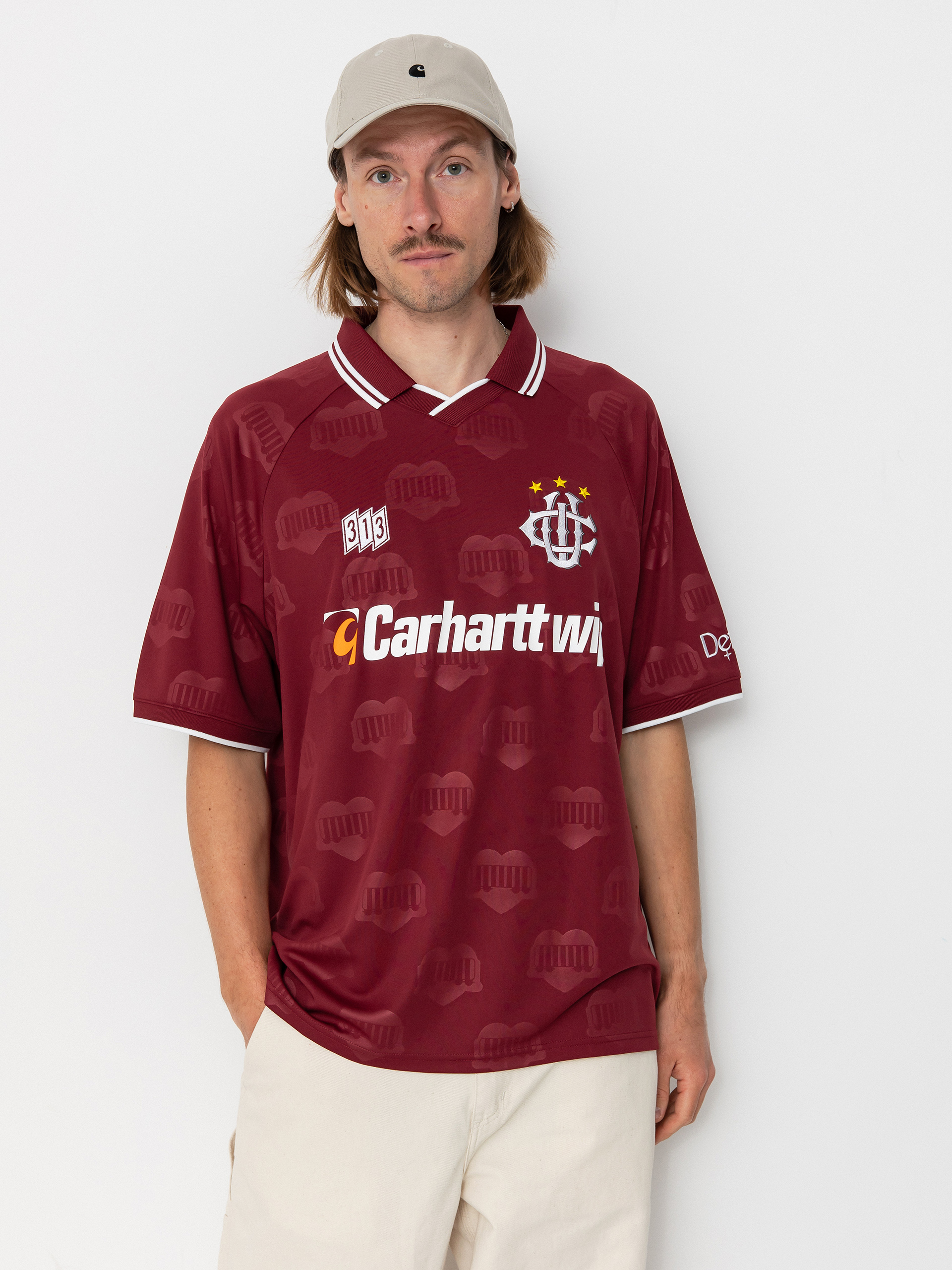 Carhartt WIP Hartts Football Póló (heart train jacquard/mulberry)