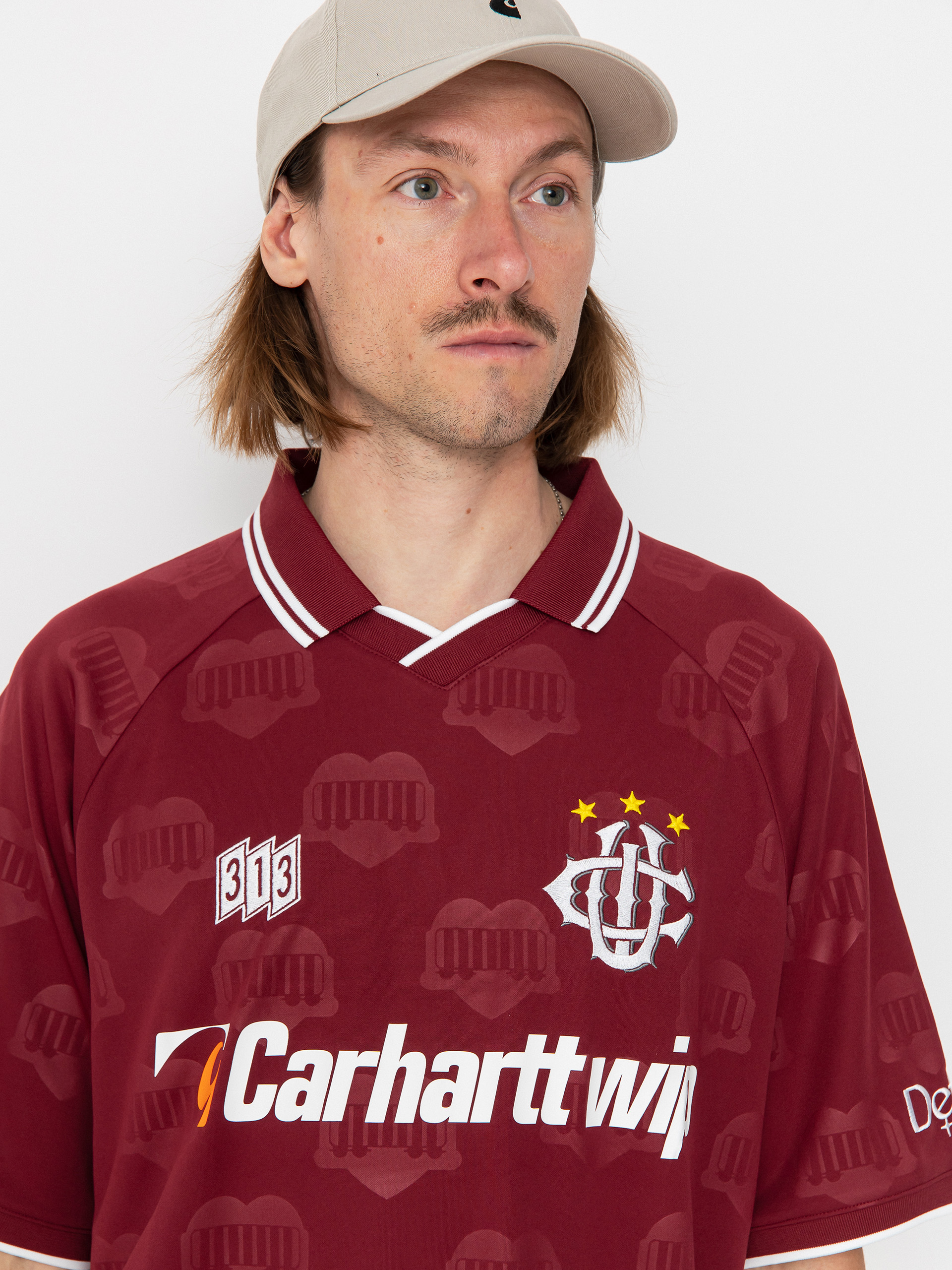 Carhartt WIP Hartts Football Póló (heart train jacquard/mulberry)