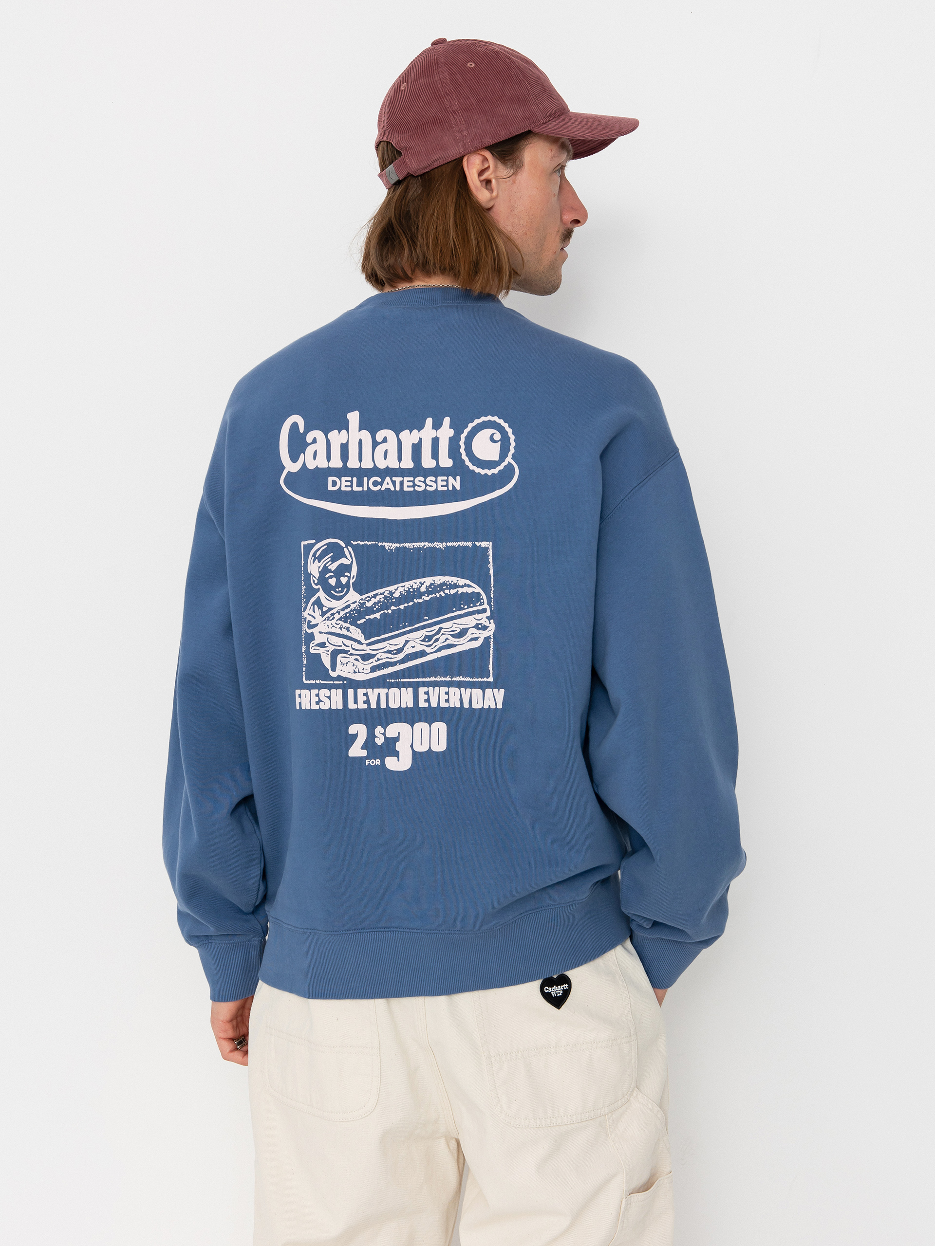 Carhartt WIP Catalogue Pulóver (blue iris/air pink)