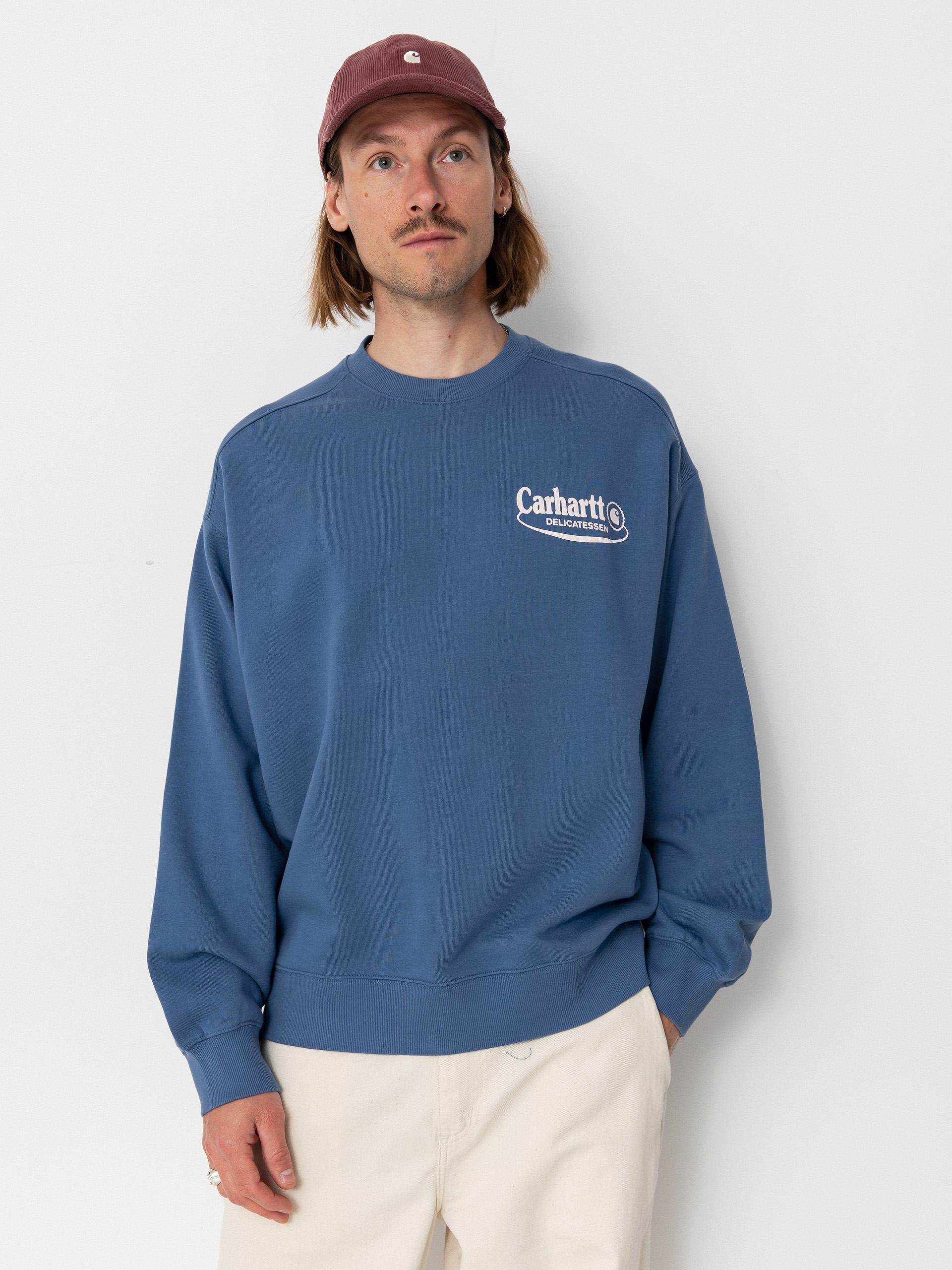 Carhartt WIP Catalogue Pulóver (blue iris/air pink)