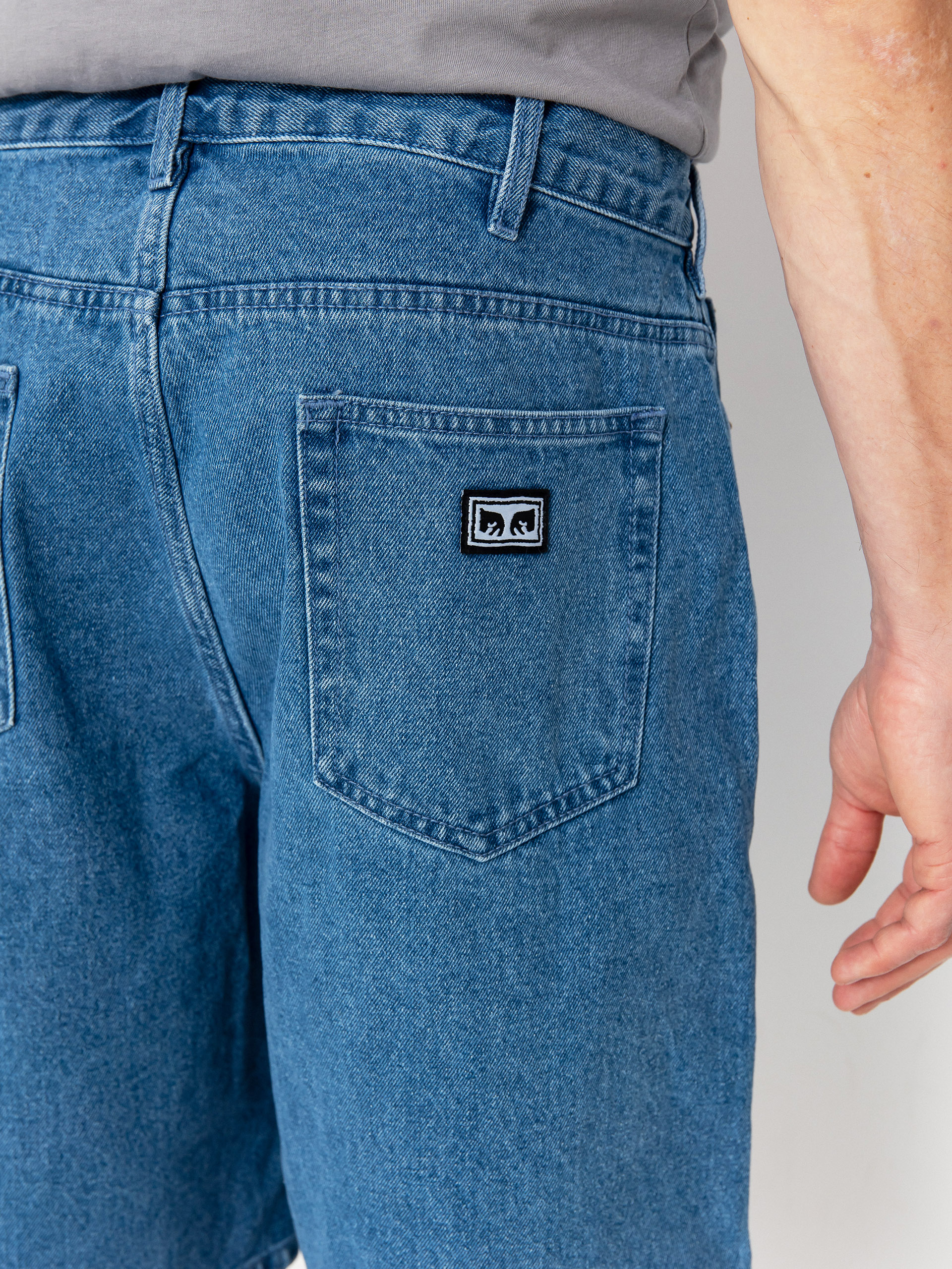 OBEY Bigwig Baggy Denim Rövidnadrág (light indigo)