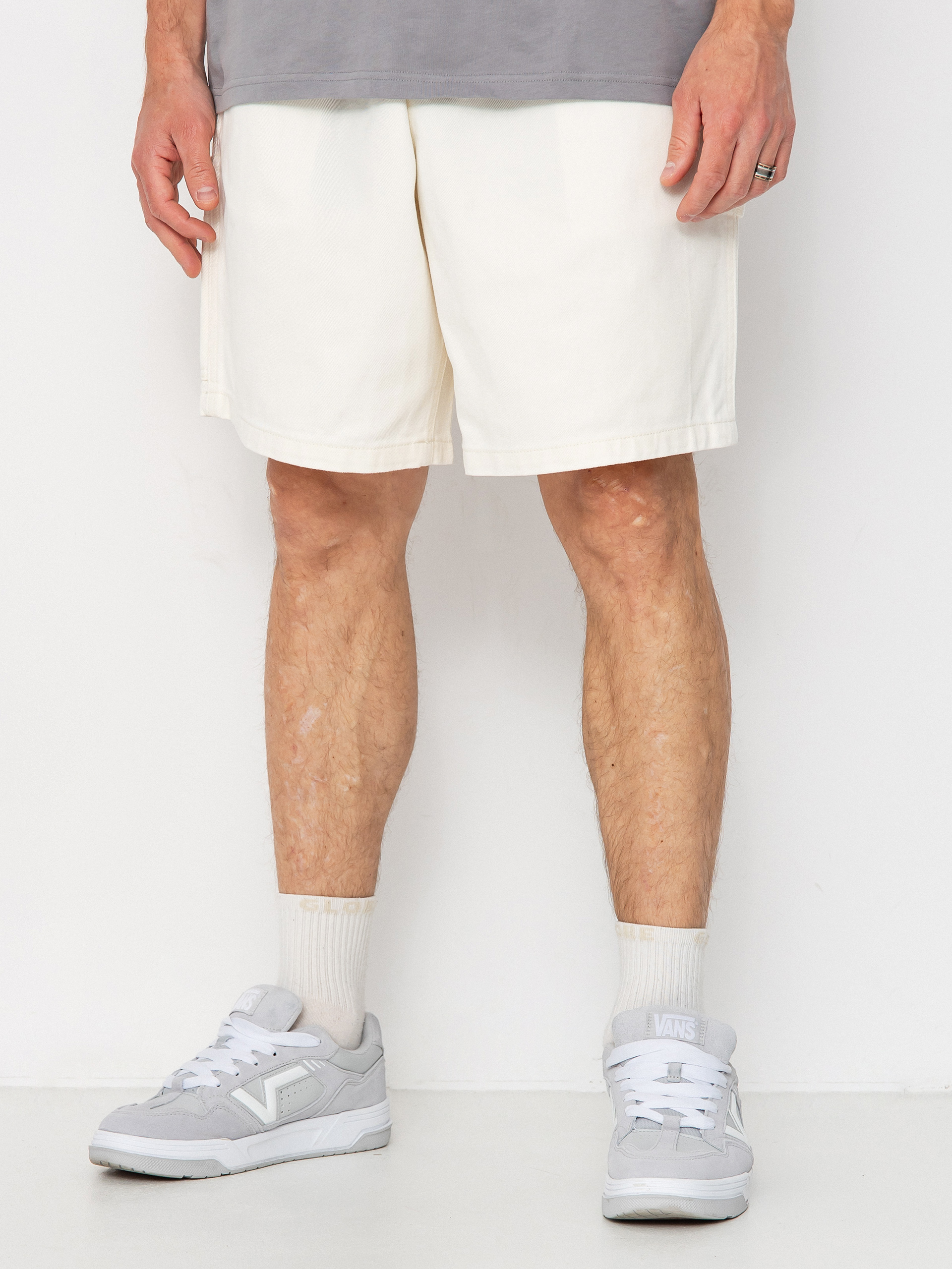 OBEY Easy Denim Carpenter Rövidnadrág (unbleached faded wash)