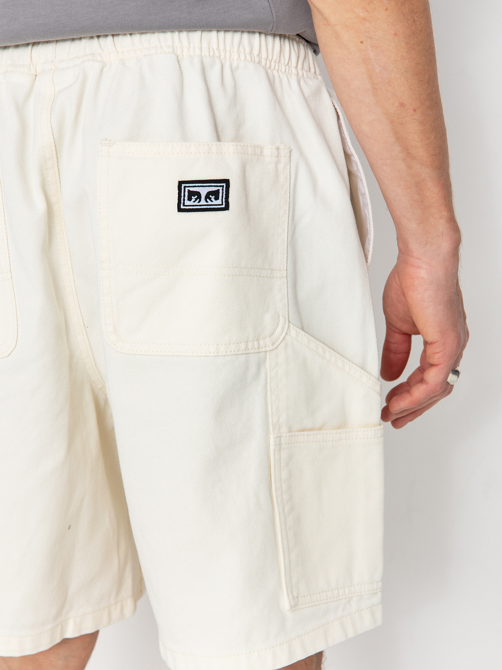 OBEY Easy Denim Carpenter Rövidnadrág (unbleached faded wash)